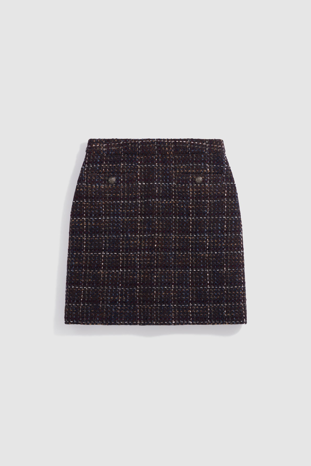 Jupe courte en tweed multicolore - toni PABLO Marron