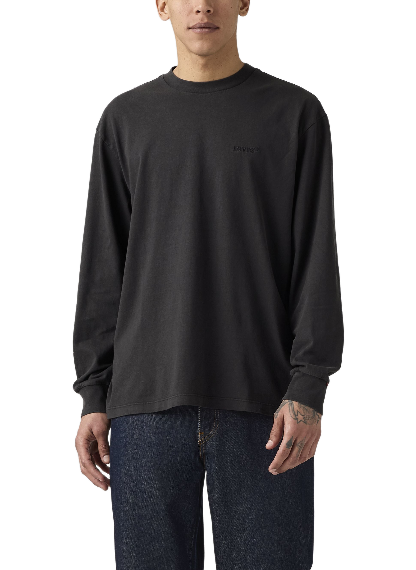 Straight round neck cotton T-shirt LEVI'S Black