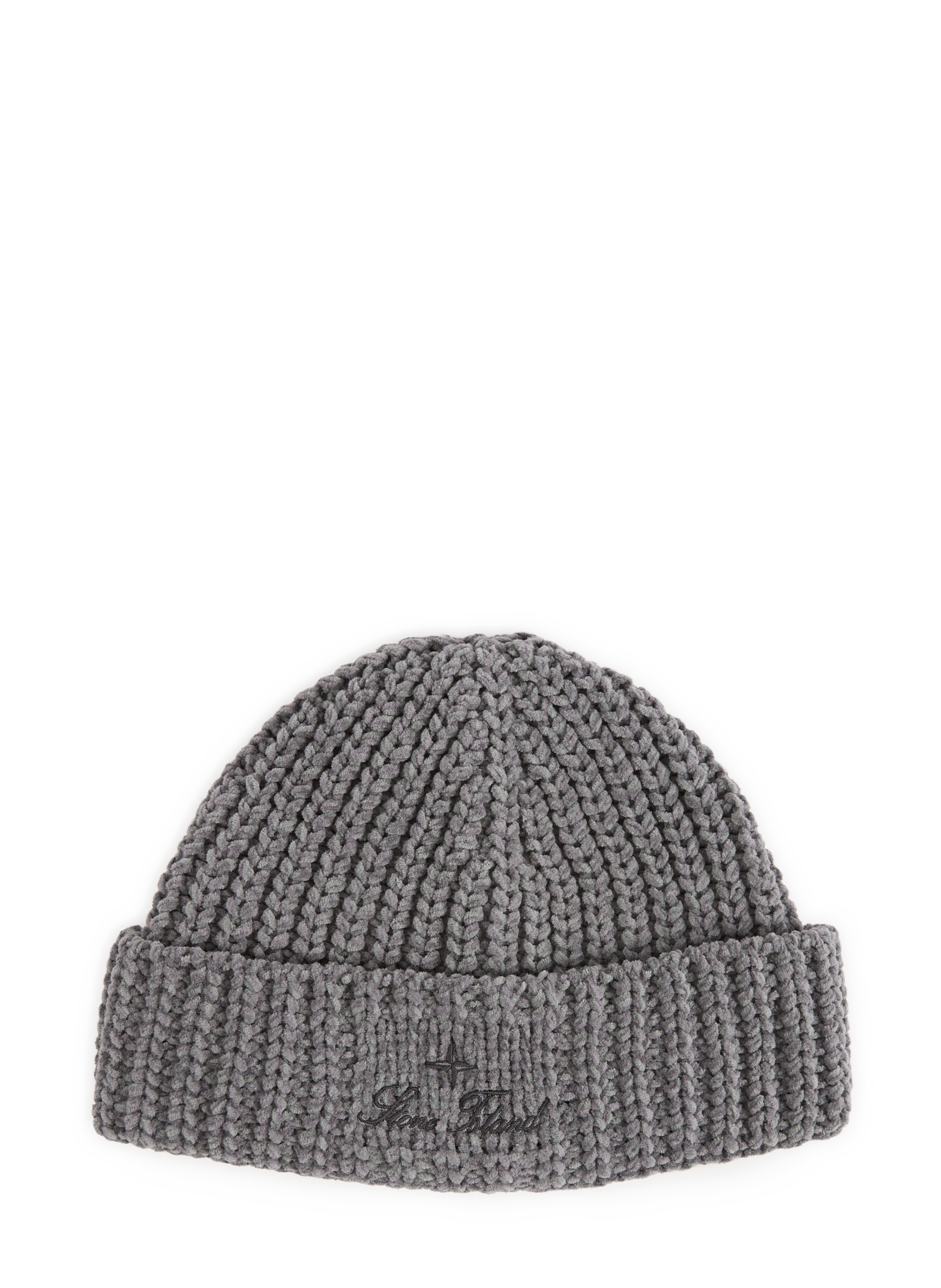 Cotton knit beanie STONE ISLAND Grey