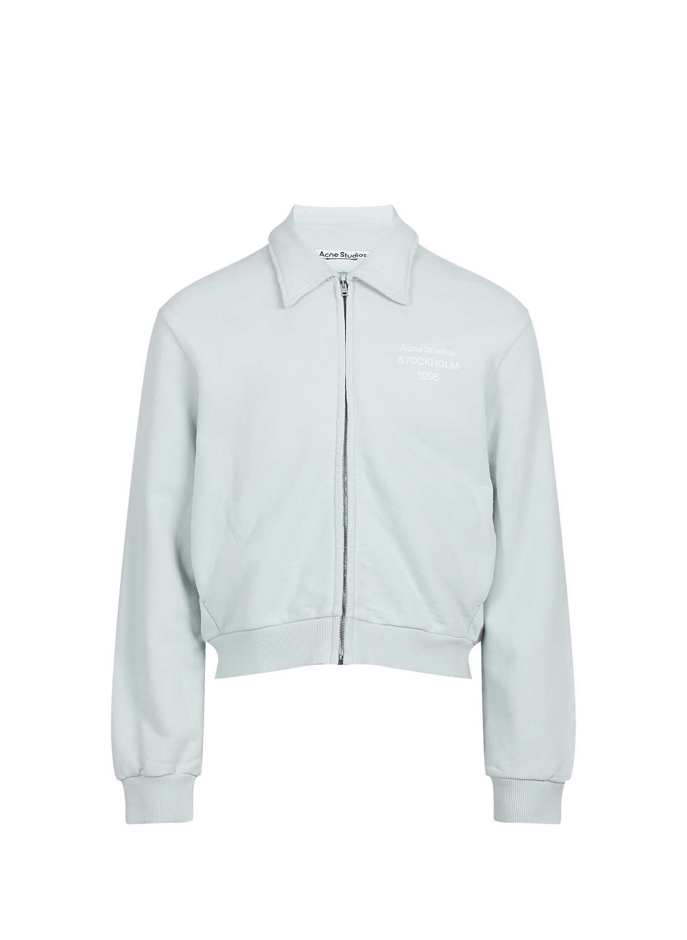 Sweat zippé en coton mélangé ACNE STUDIOS Bleu