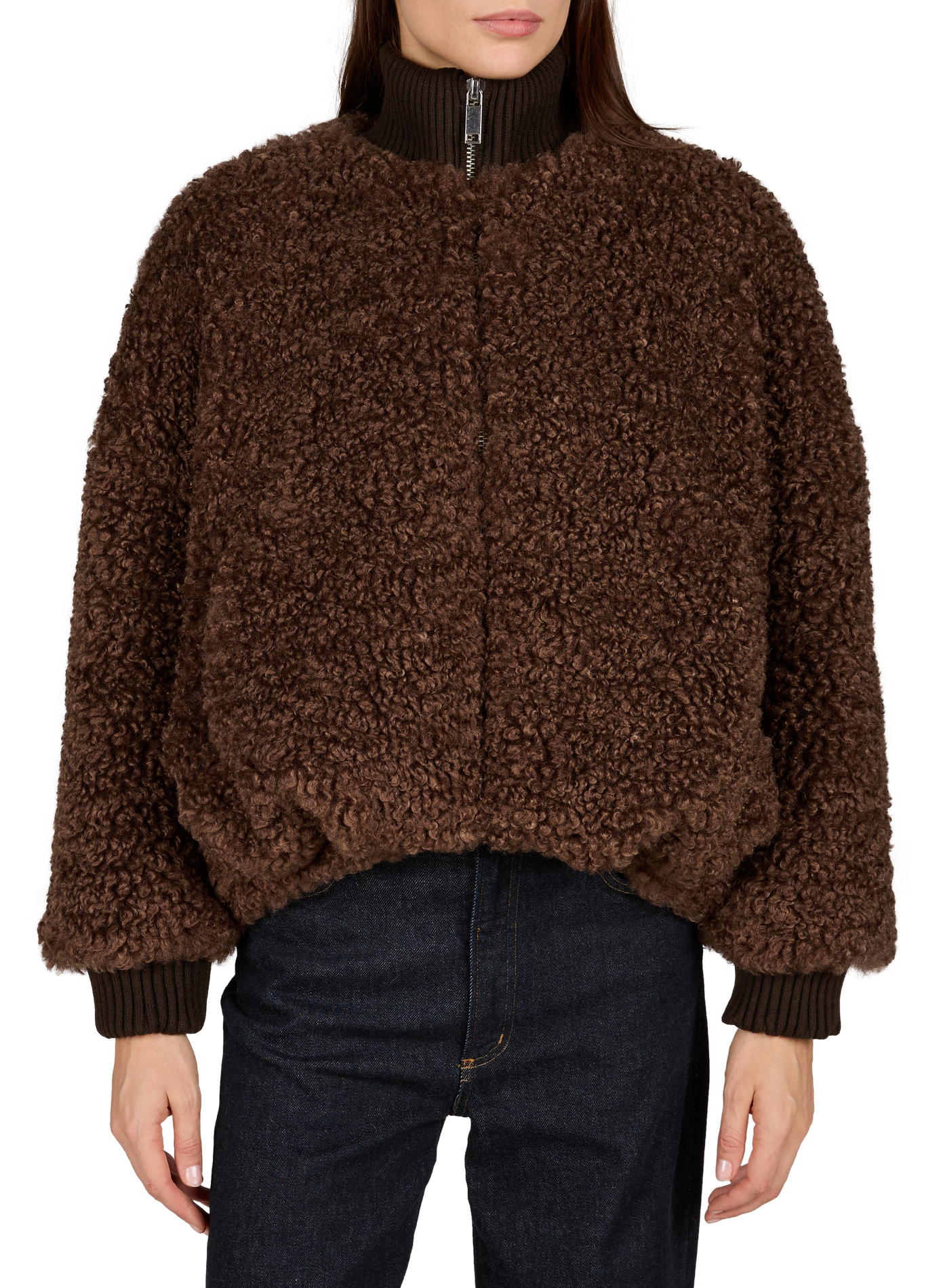 Oversized Jallis Faux Fur Jacket BELLEROSE Brown