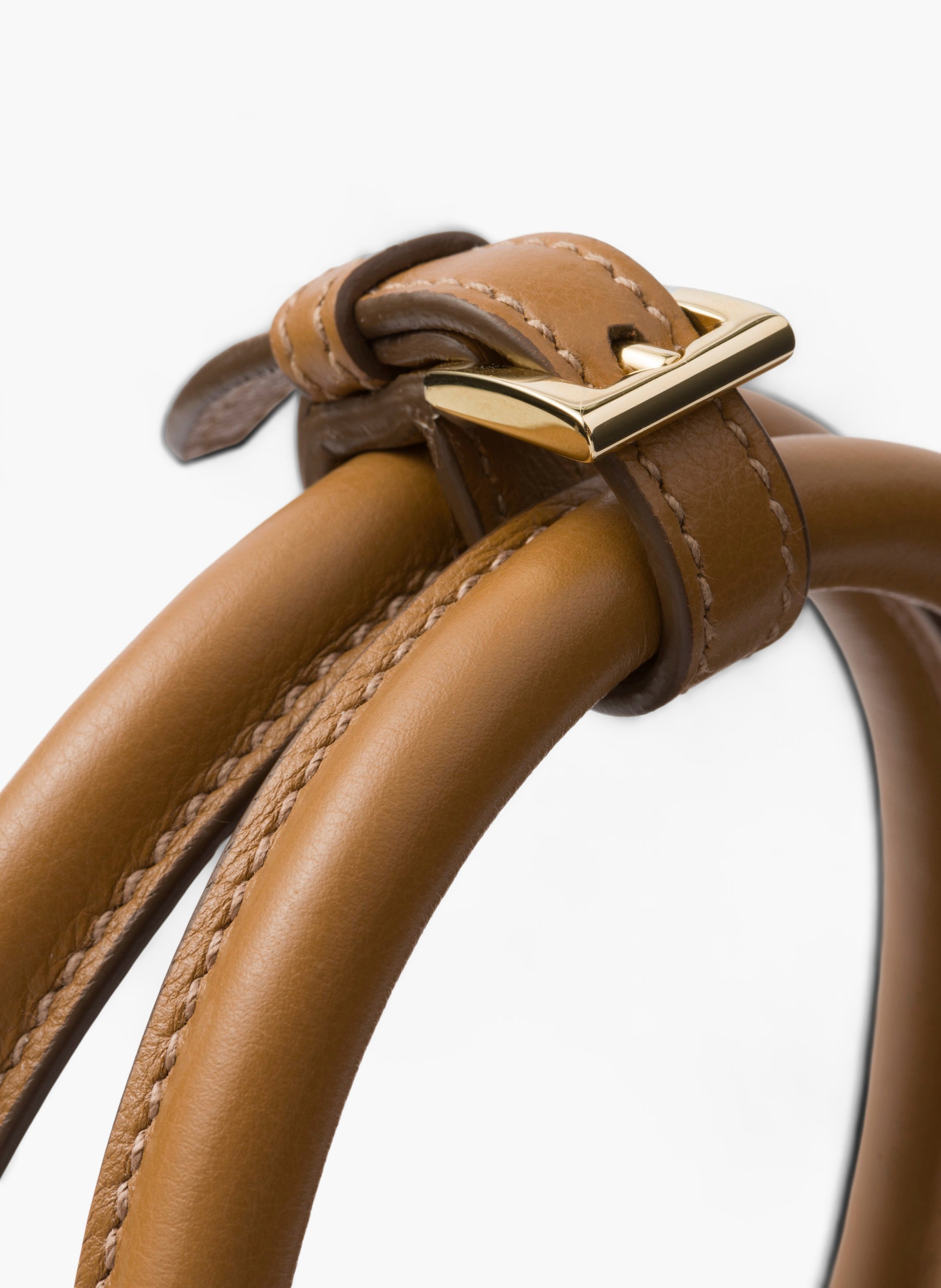 Grand sac à main prada buckle en cuir avec ceintur PRADA Marron