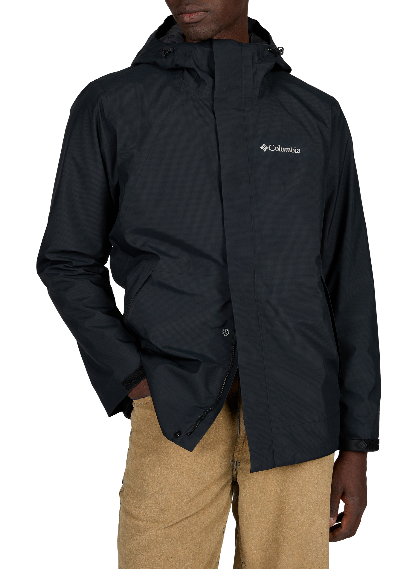 Straight hooded parka COLUMBIA Grey