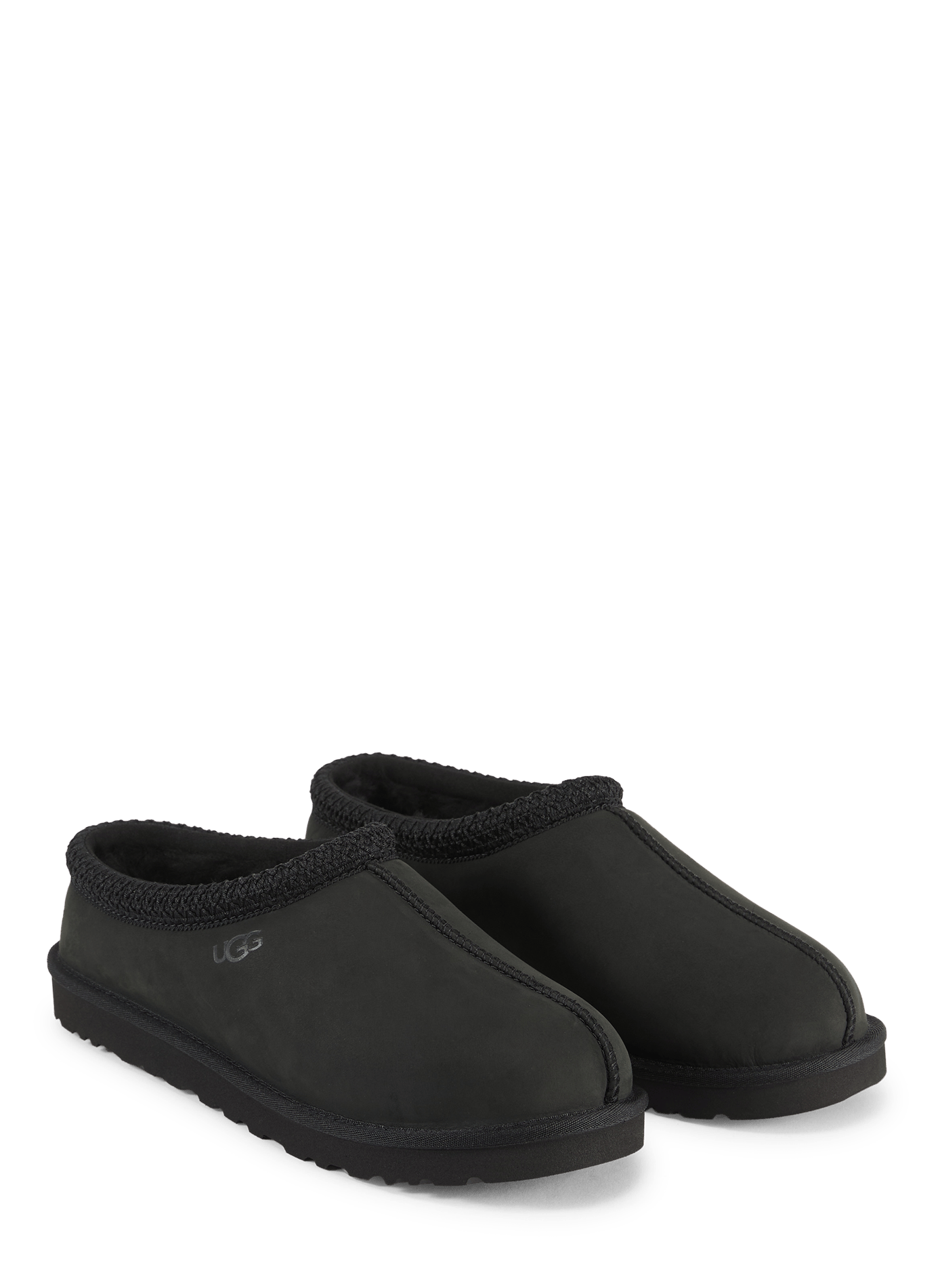 Hausschuhe aus Leder-Mix UGG Schwarz