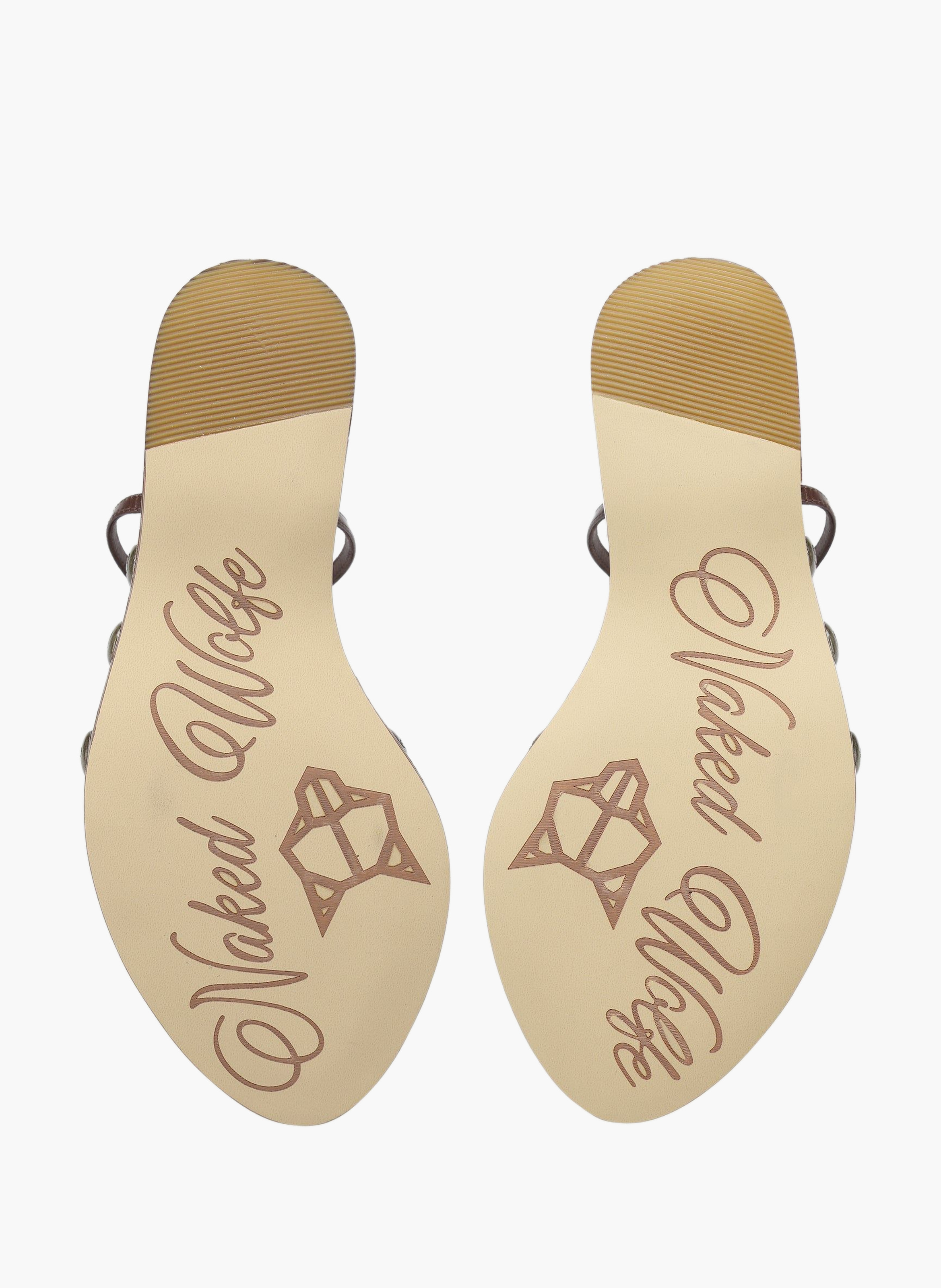 Chaussures à talons tiger lilly en tpu | Marron NAKED WOLFE Femme