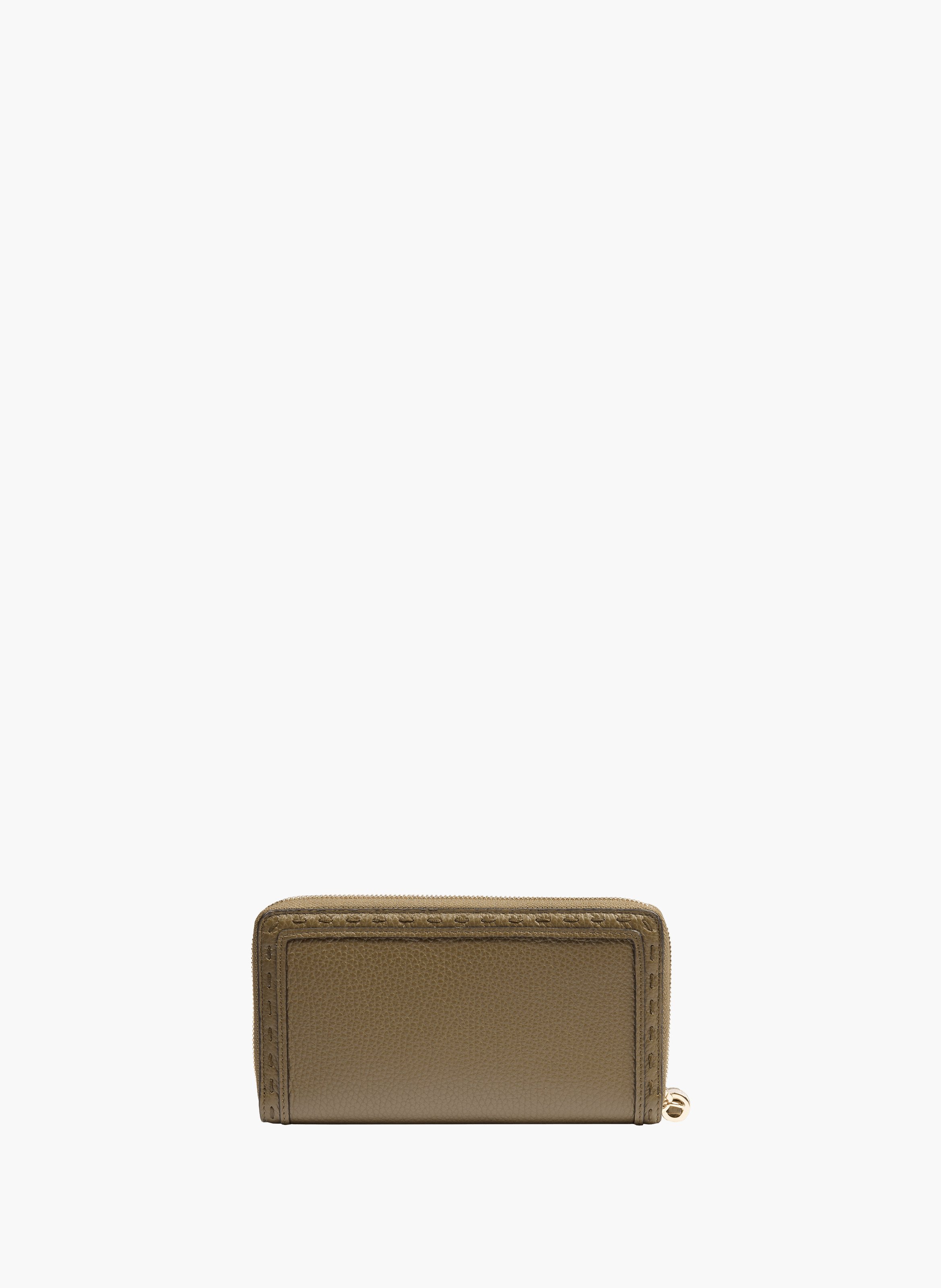 Portefeuille long premier flirt de lancel en kaki foncé, à fermeture éclair tout autour LANCEL Vert