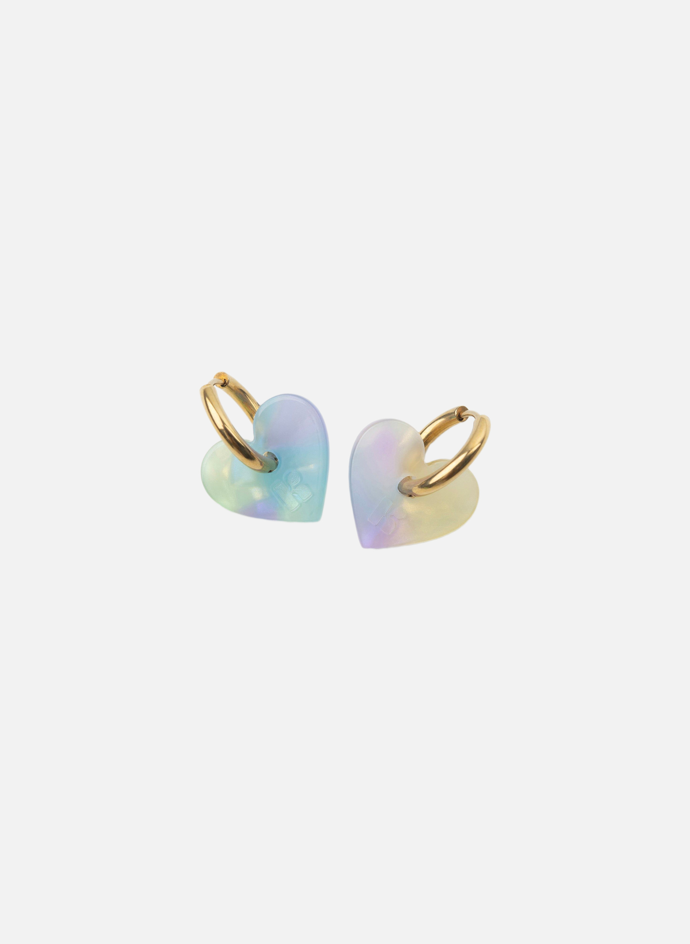 Boucles d'oreilles lova lova avec anneaux en acier inoxydable doré  Sirène