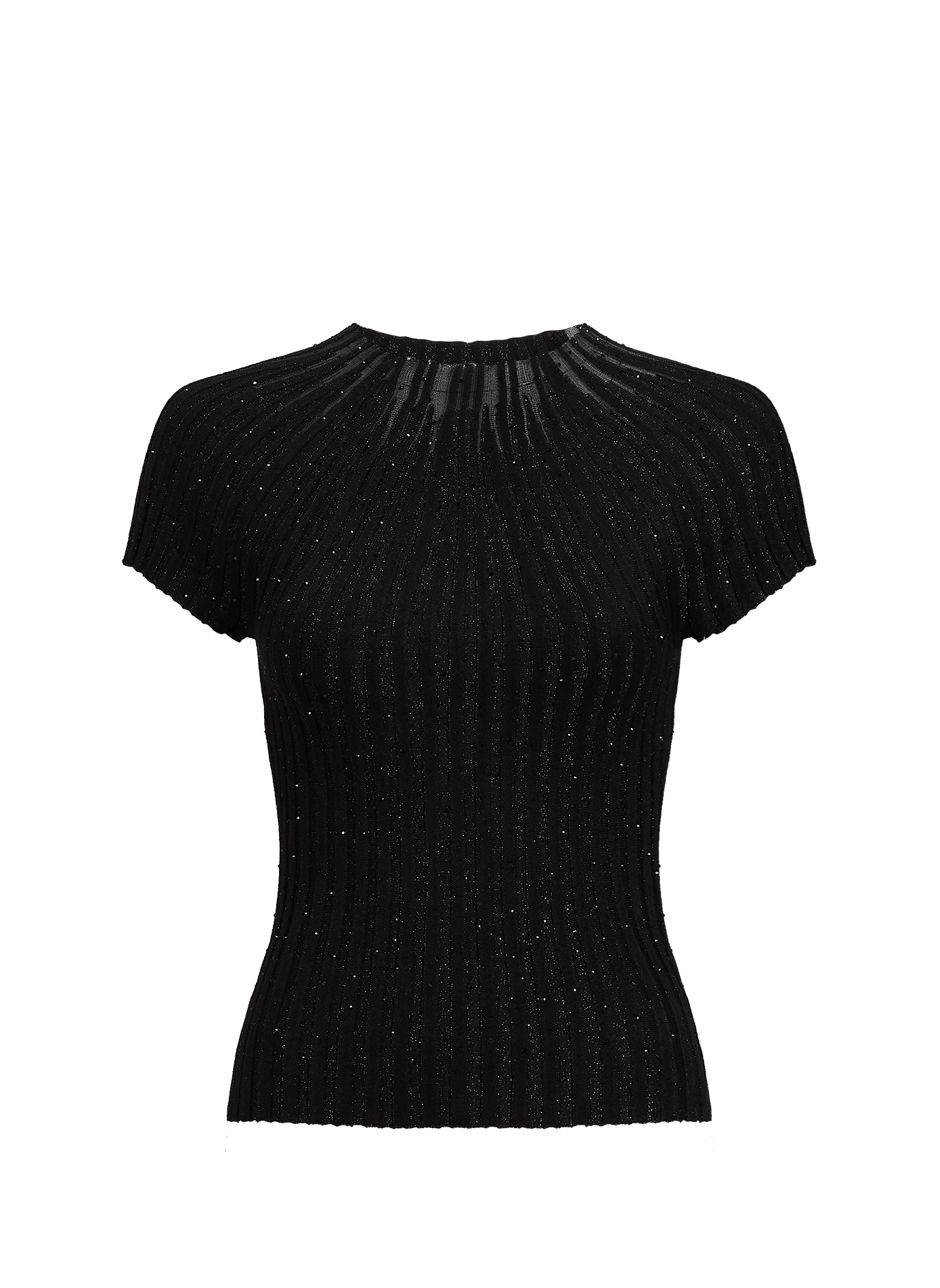 Fitted YOKE Top with Rhinestones GUESS Black