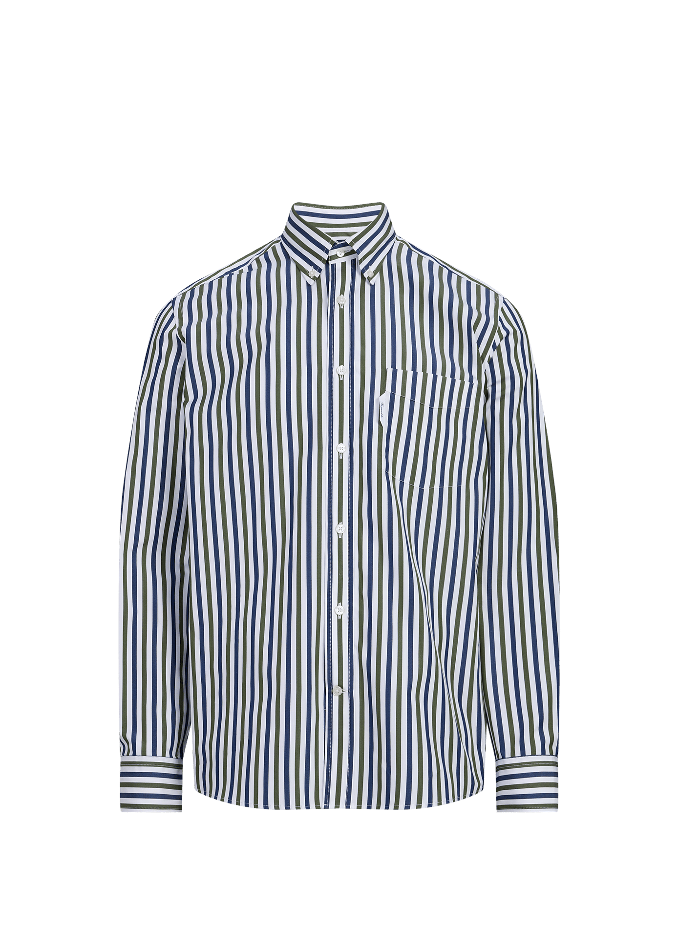 Straight Striped Shirt FACONNABLE Green