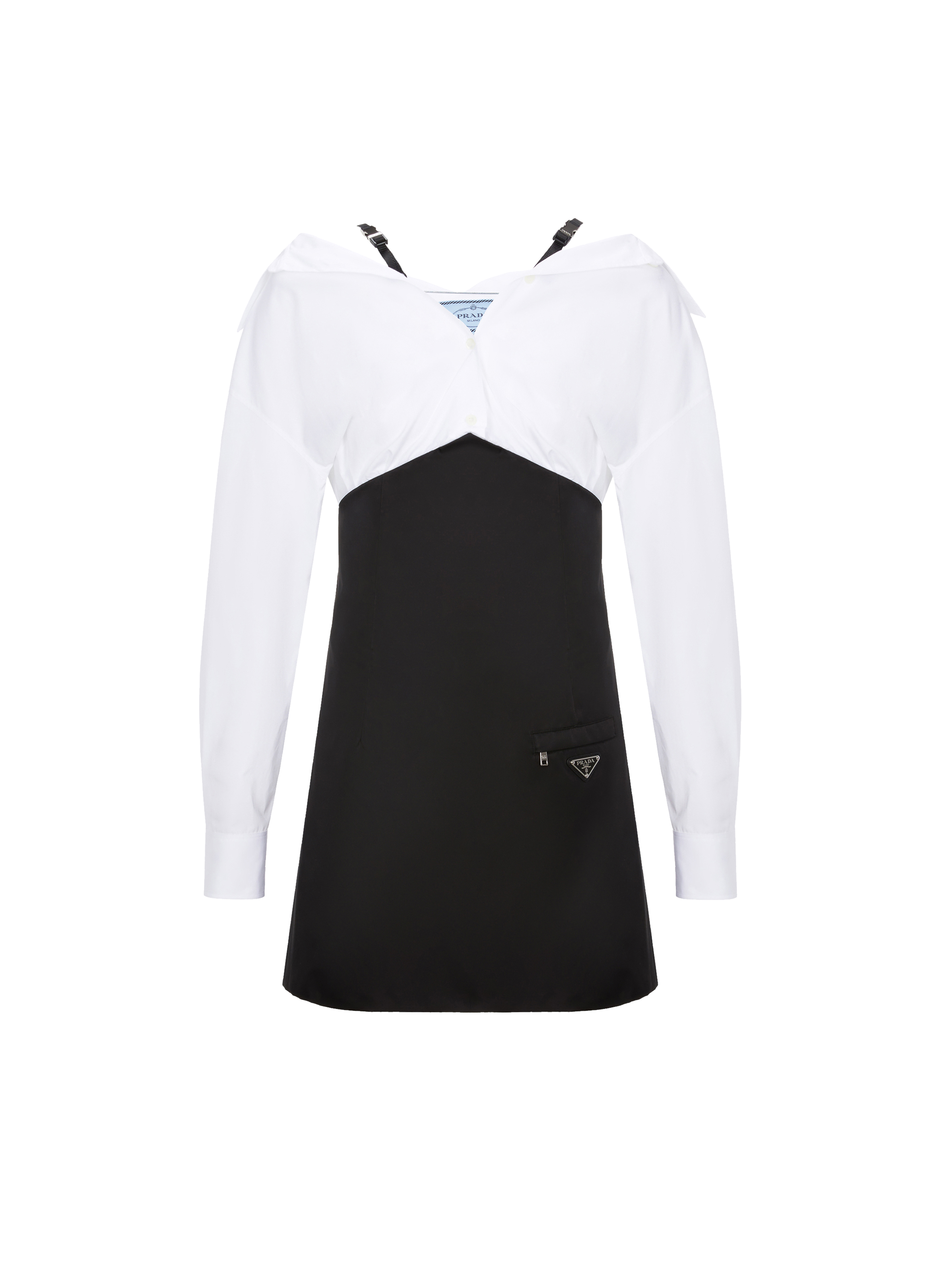 Robe chemise bi-matière