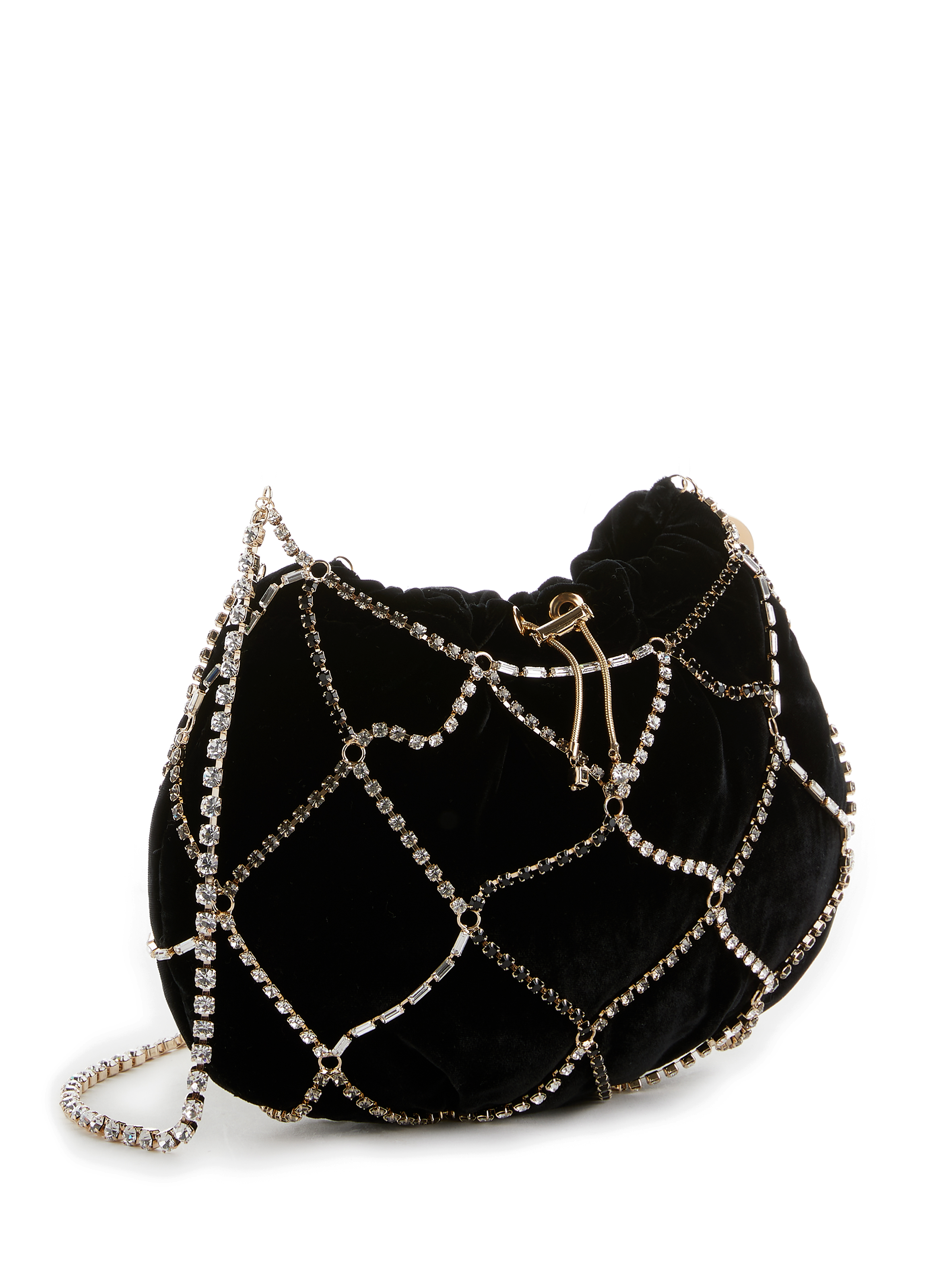 Sac Crystal Cage en velours