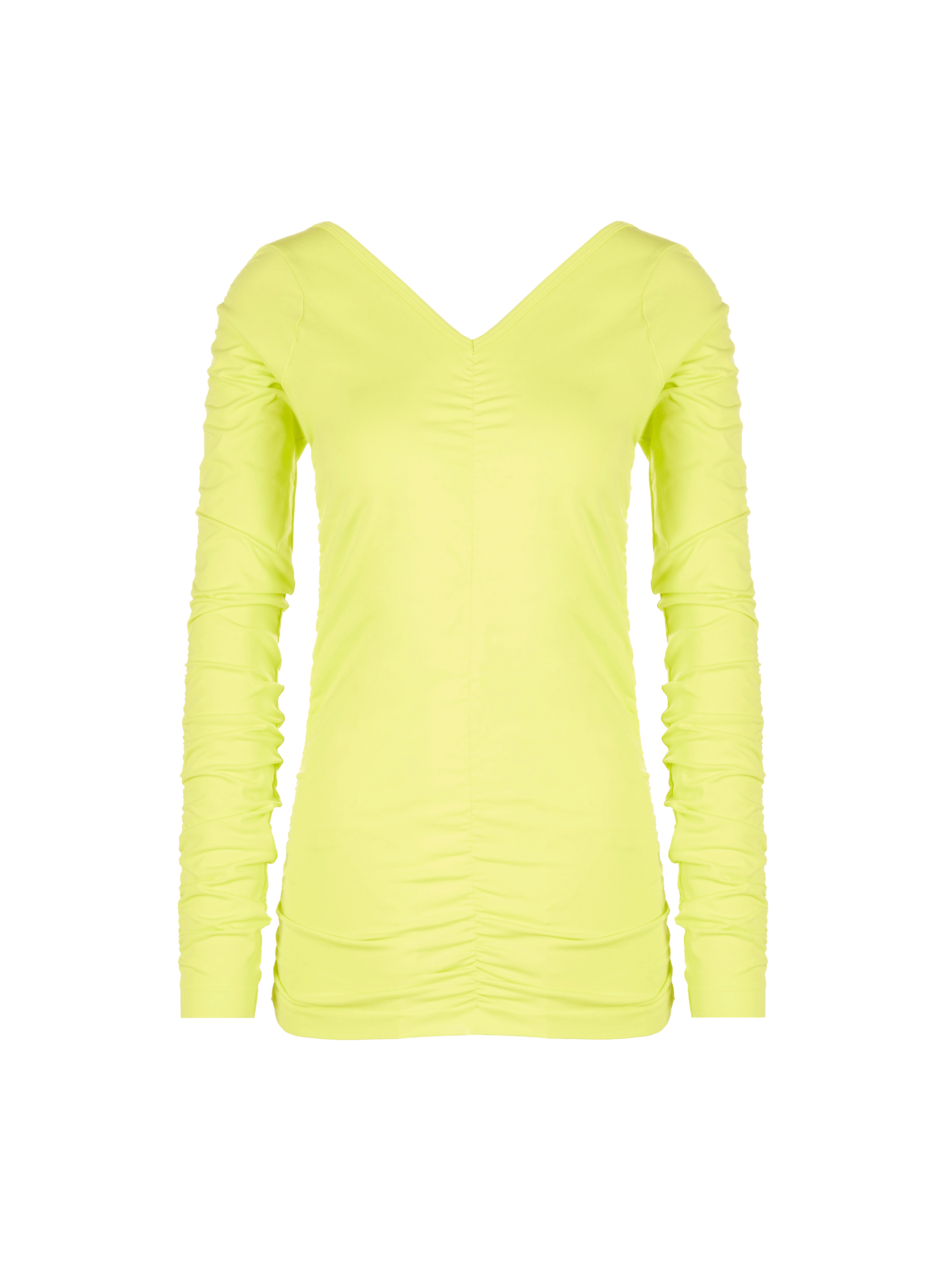 T-shirt manches longues avec fronces élastiquées