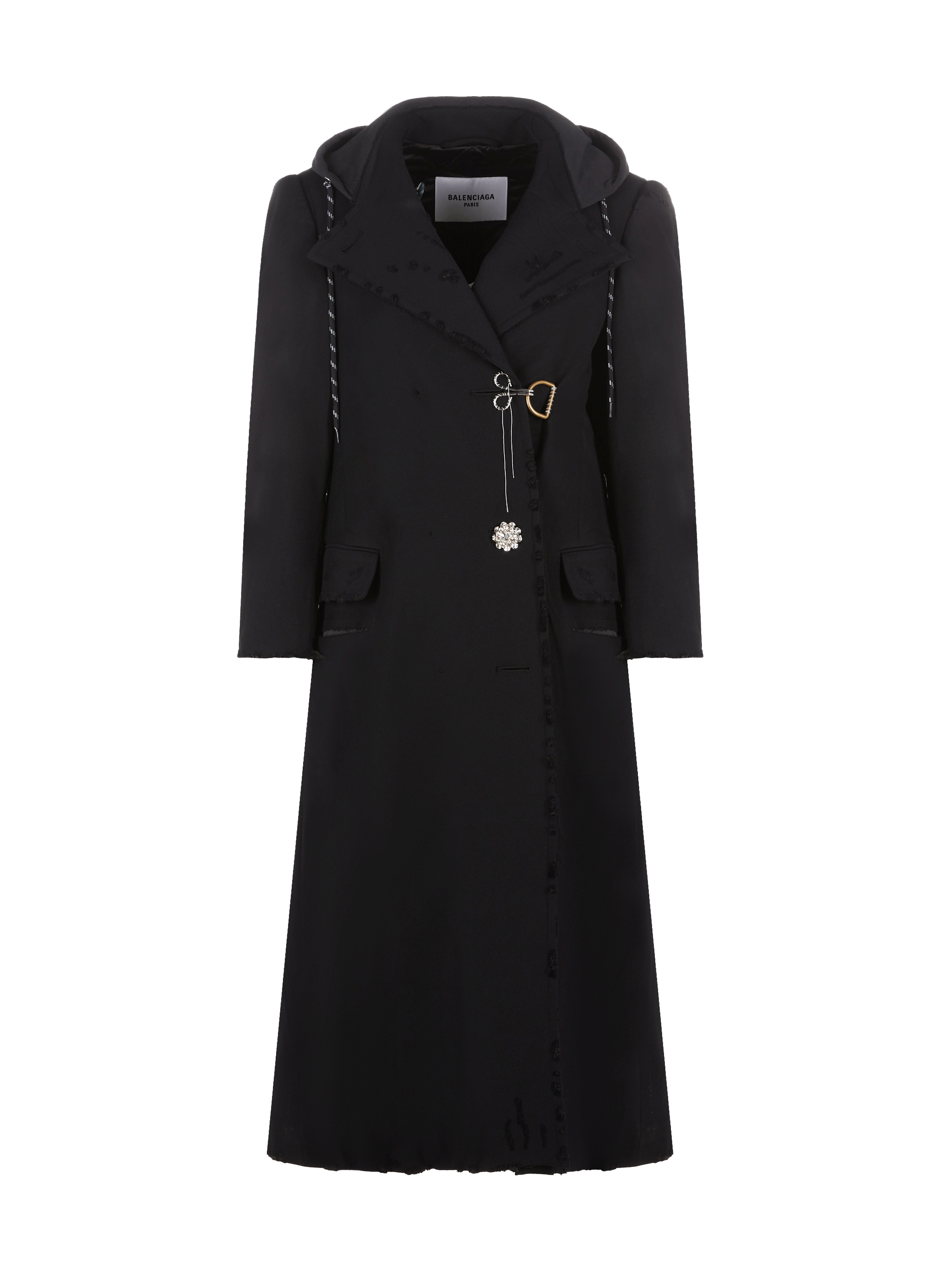 Manteau long à capuche