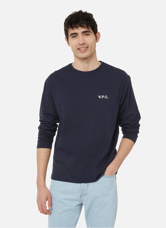 T-shirt manches longues Frankie en coton Bleu by A.P.C. A.P.C. T-shirt manches longues Frankie en coton Bleu