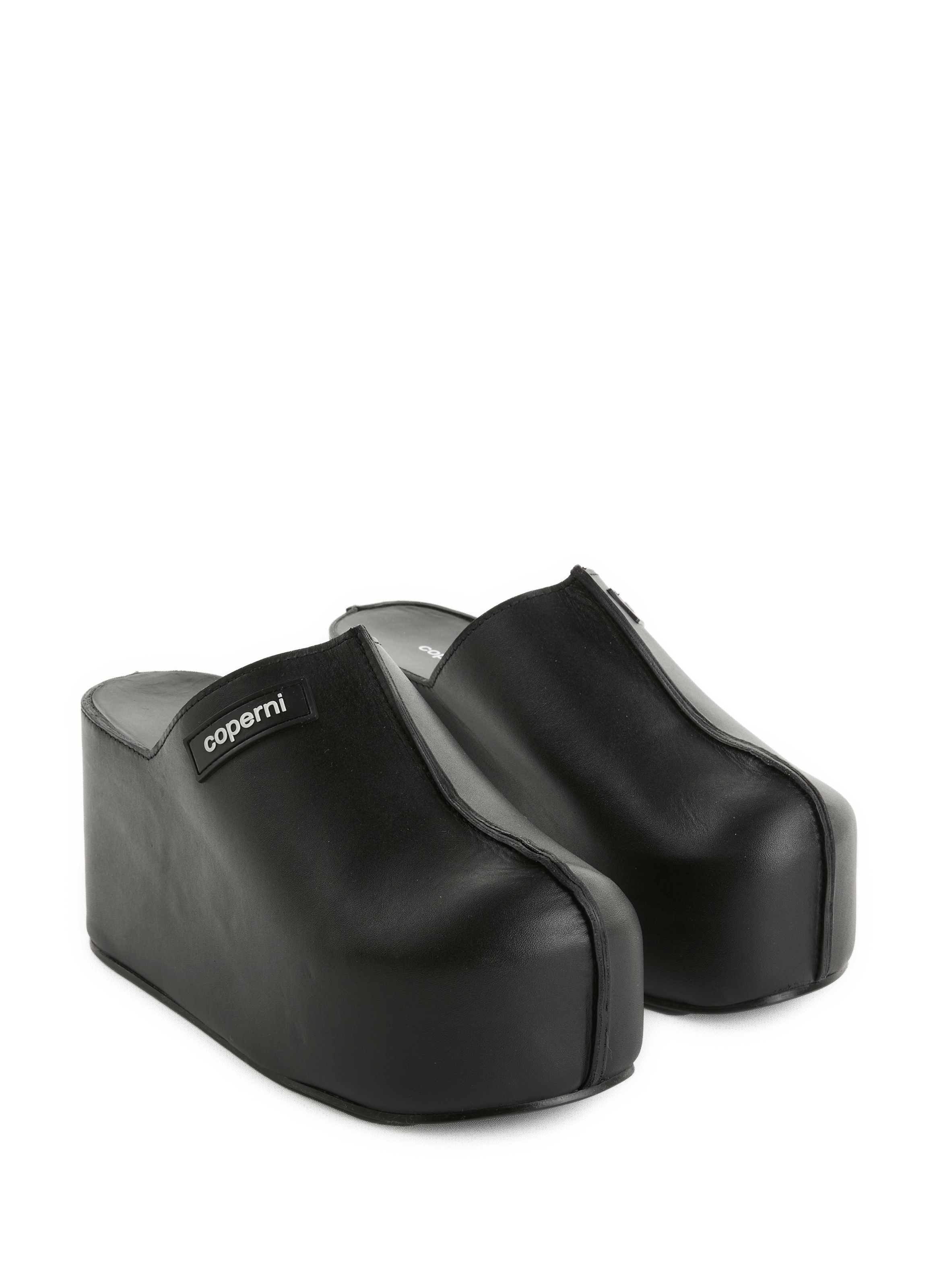 Mules à talons bloc