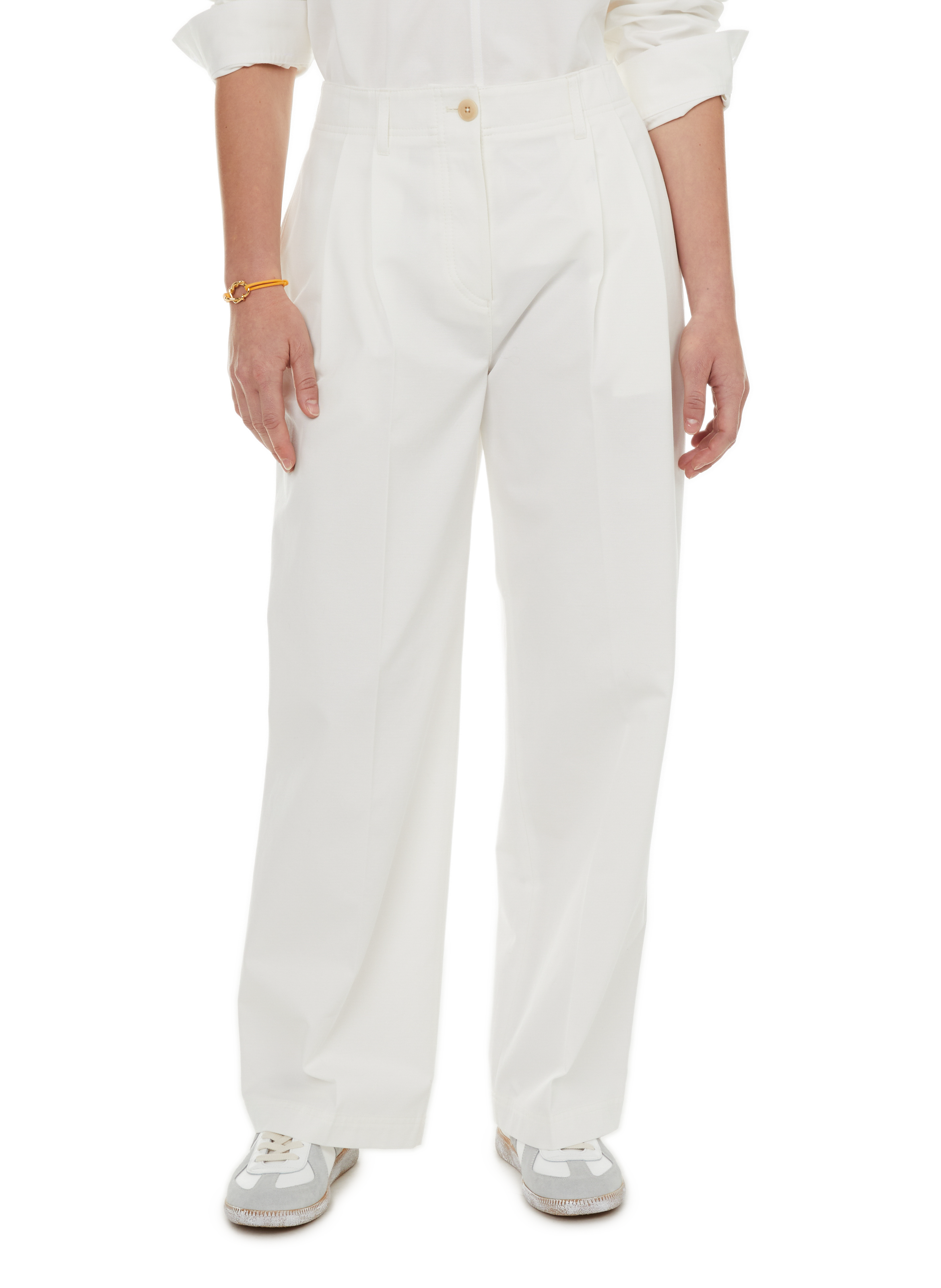 TOTEME Wide-leg trousers White