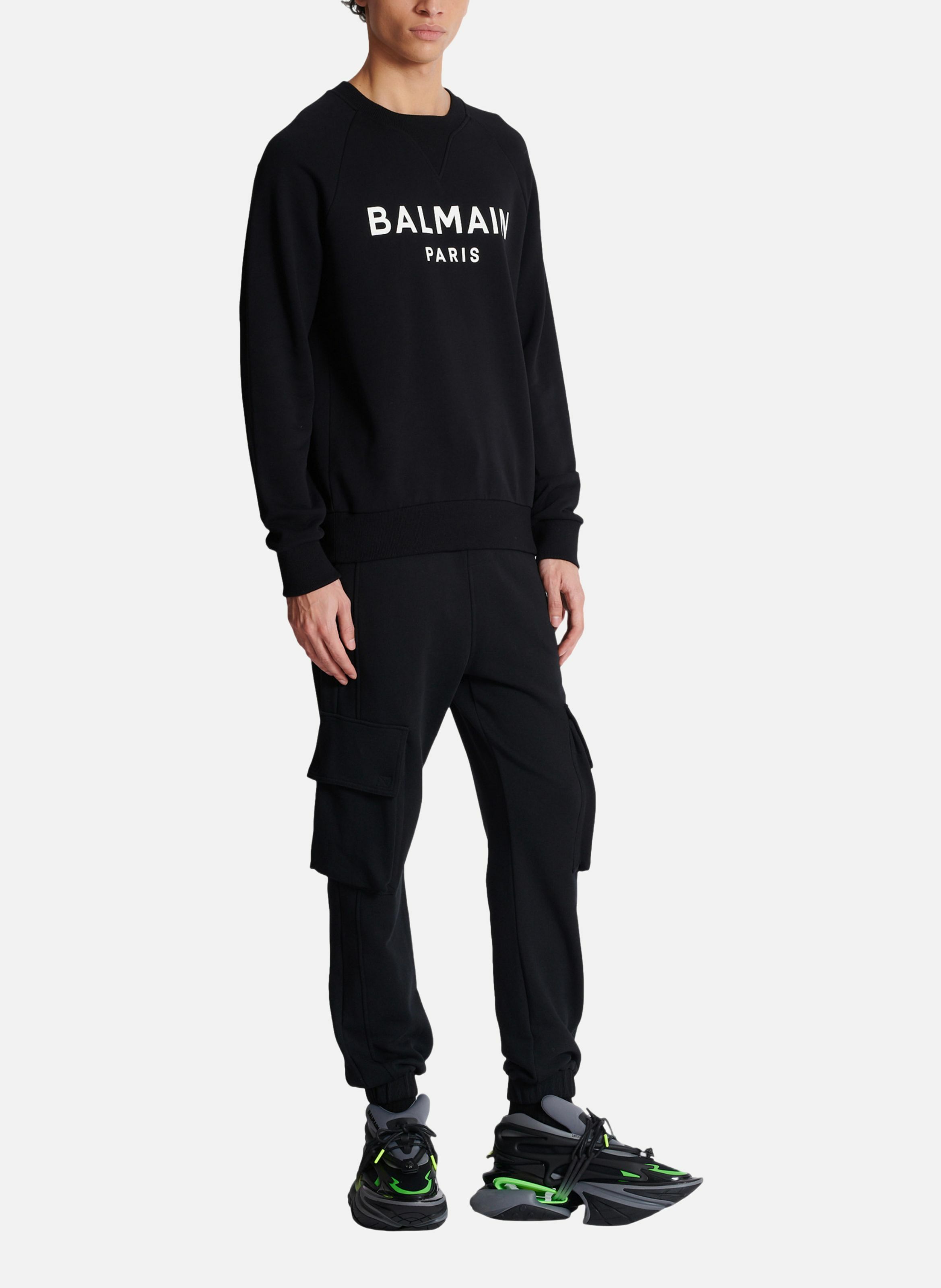 Sweat-shirt imprimé balmain paris BALMAIN Noir