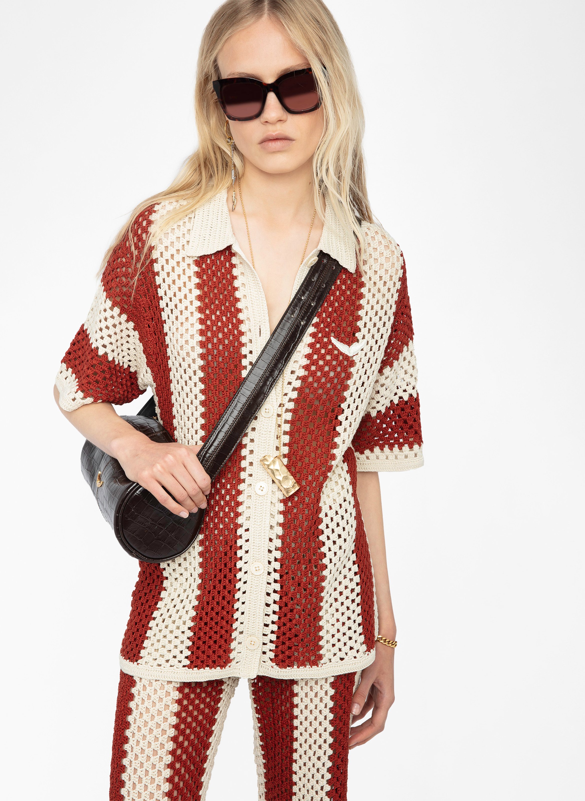 Chemise col classique en coton ciara ZADIG&VOLTAIRE Blanc