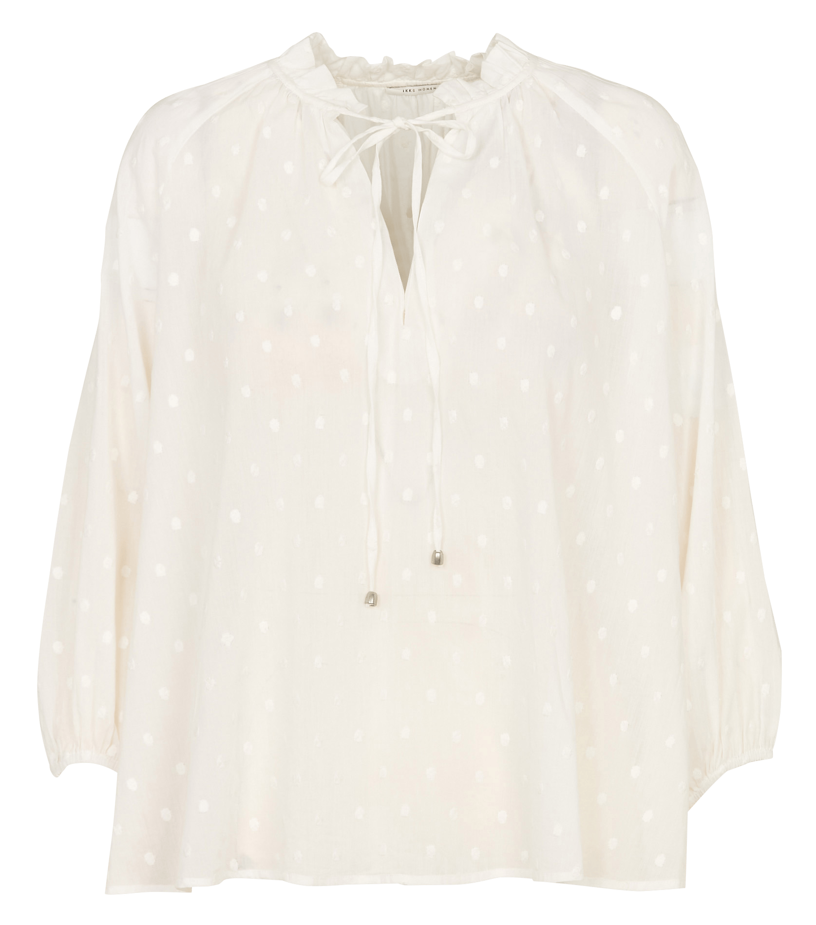 Blouse oversize en coton à motif IKKS Blanc