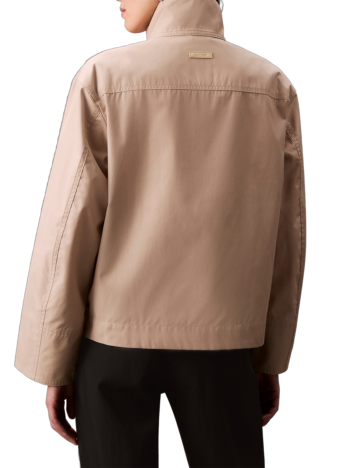 Short cotton-blend jacket CALVIN KLEIN Beige