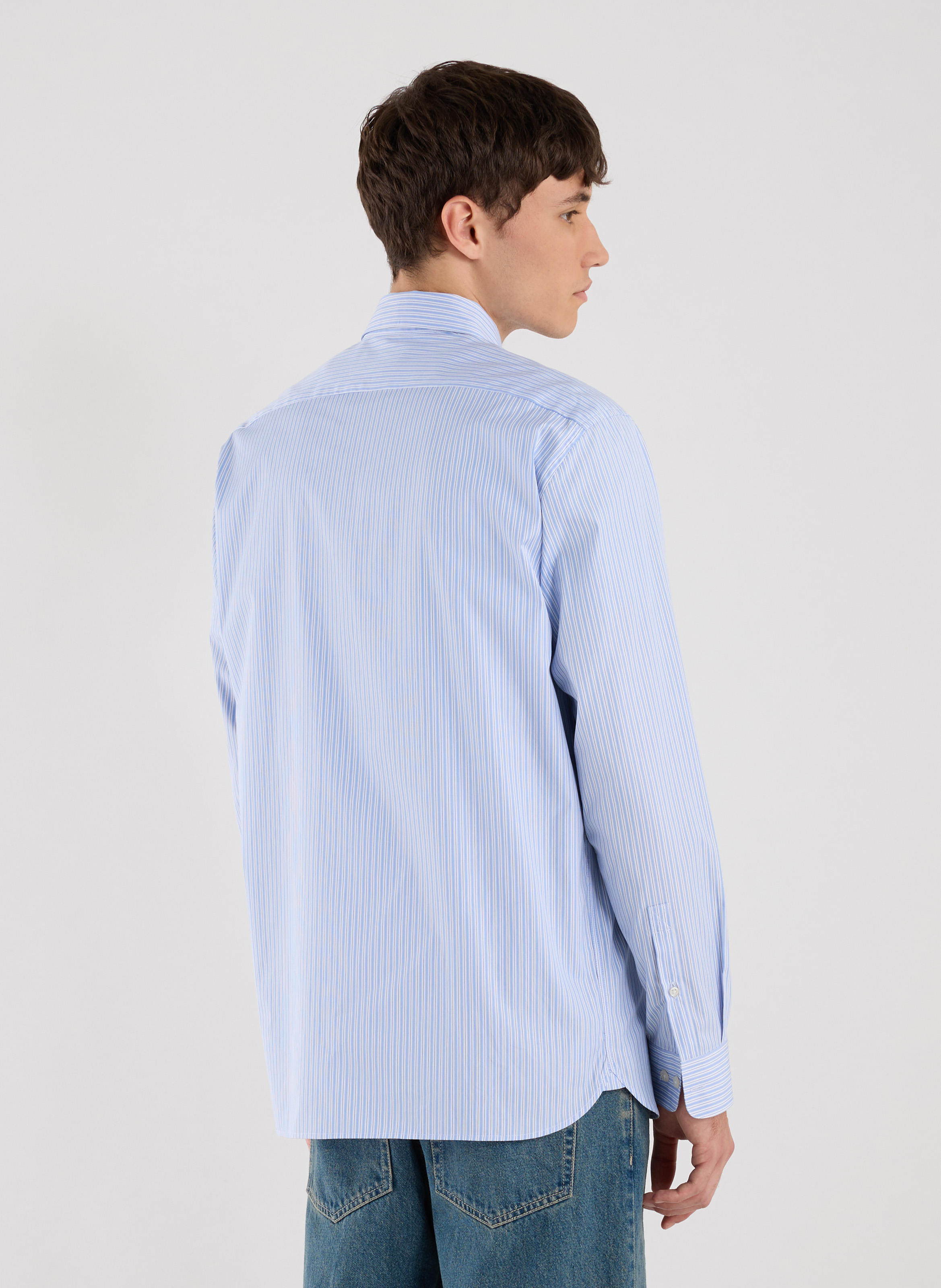 Chemise rayée en coton SAISON 1865 Bleu