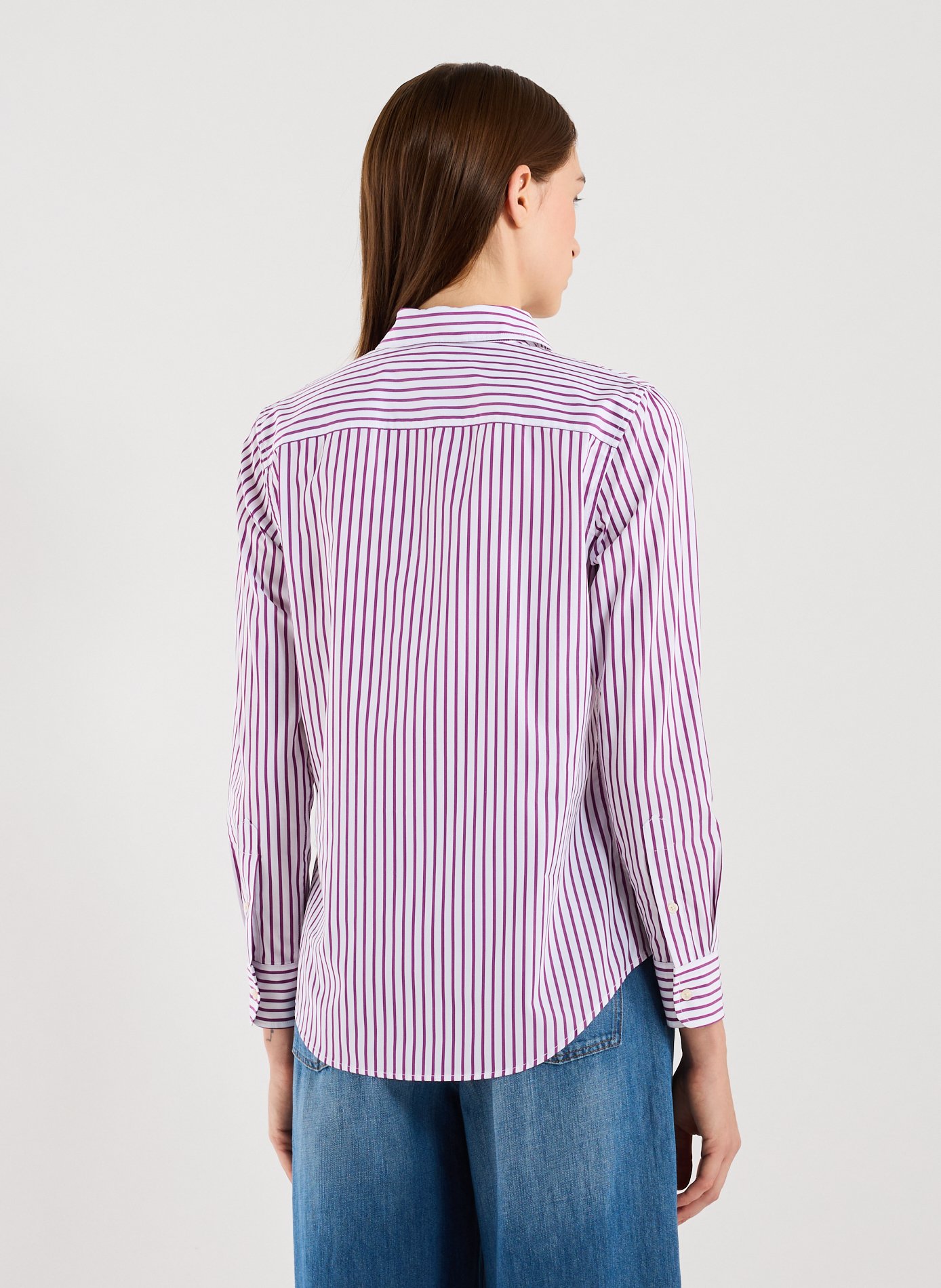 Cotton striped shirt LAUREN Purple