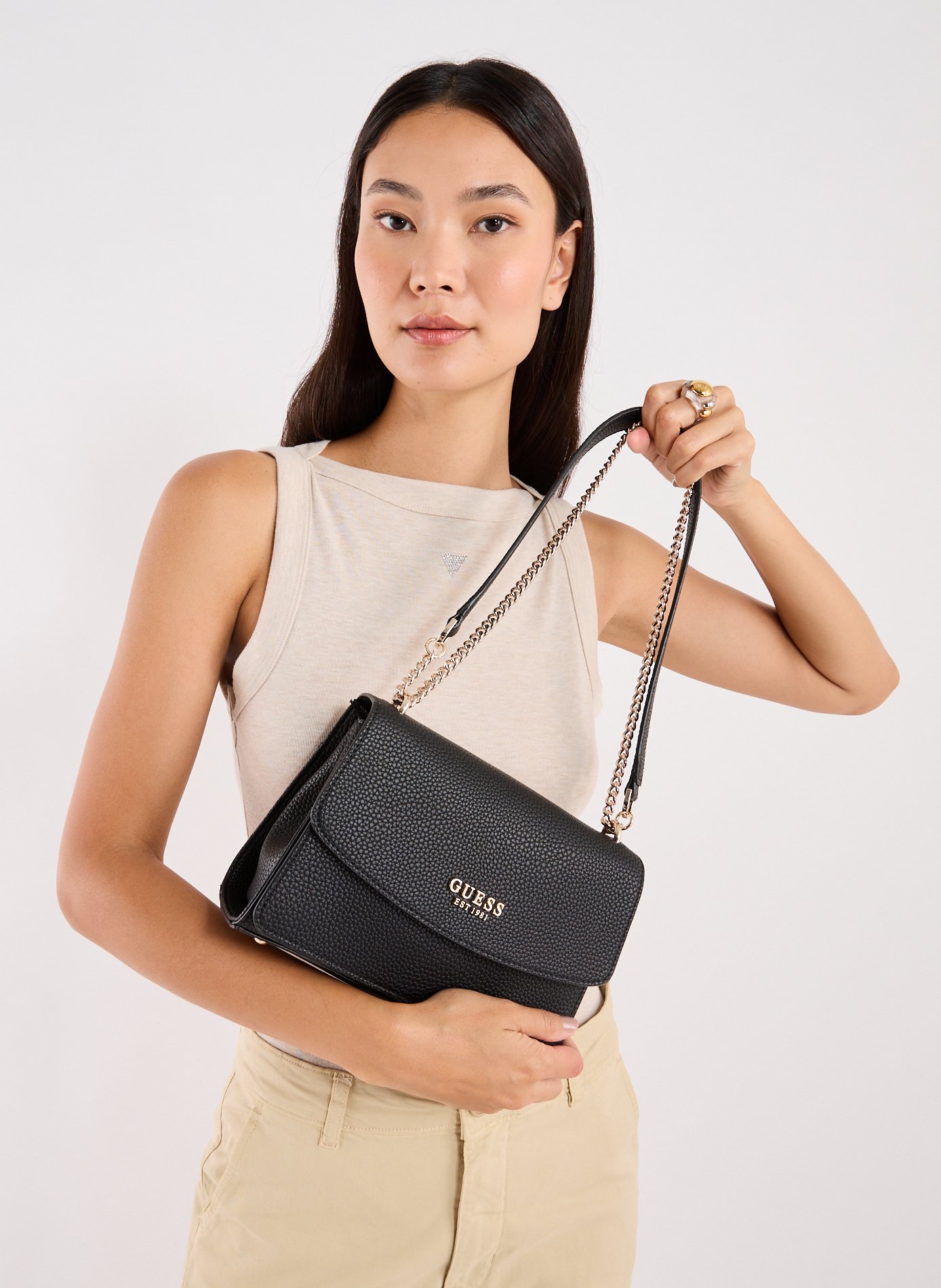 Sac à main Calista GUESS Noir
