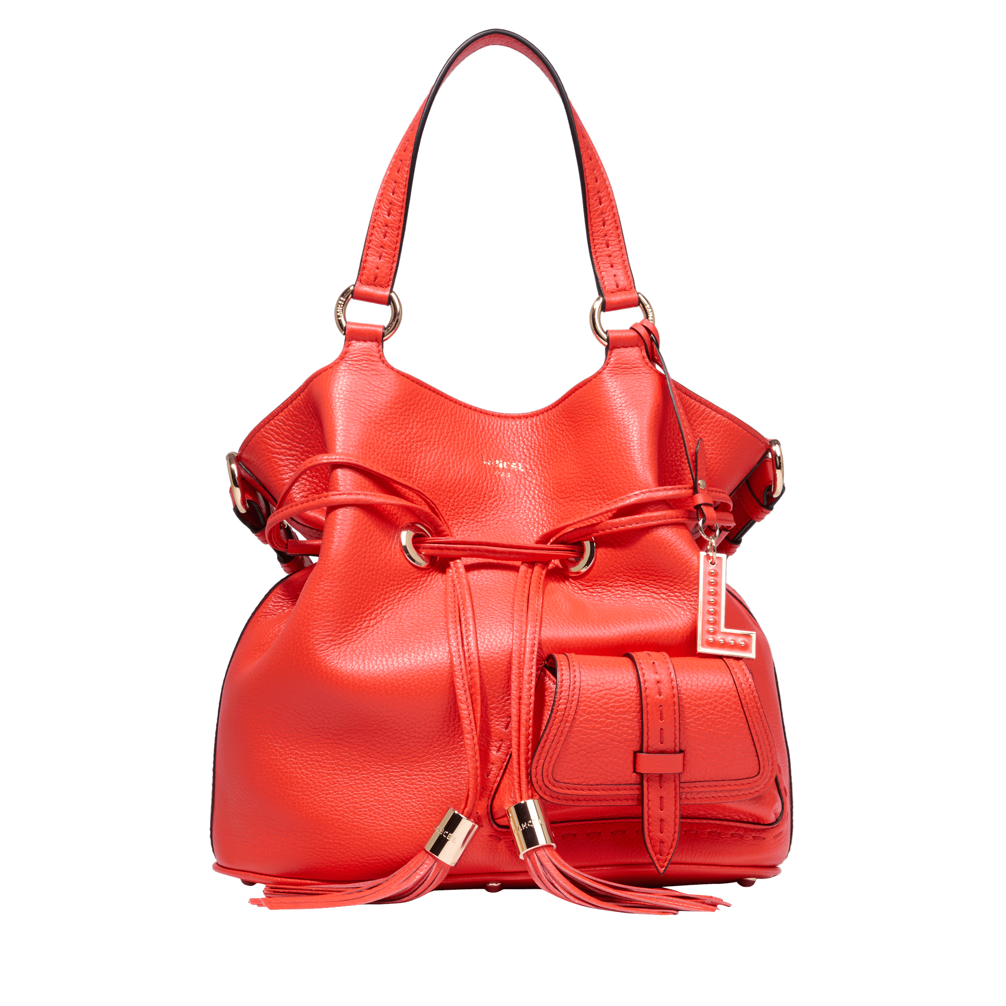 Sac seau m - premier flirt de lancel  Orange vif