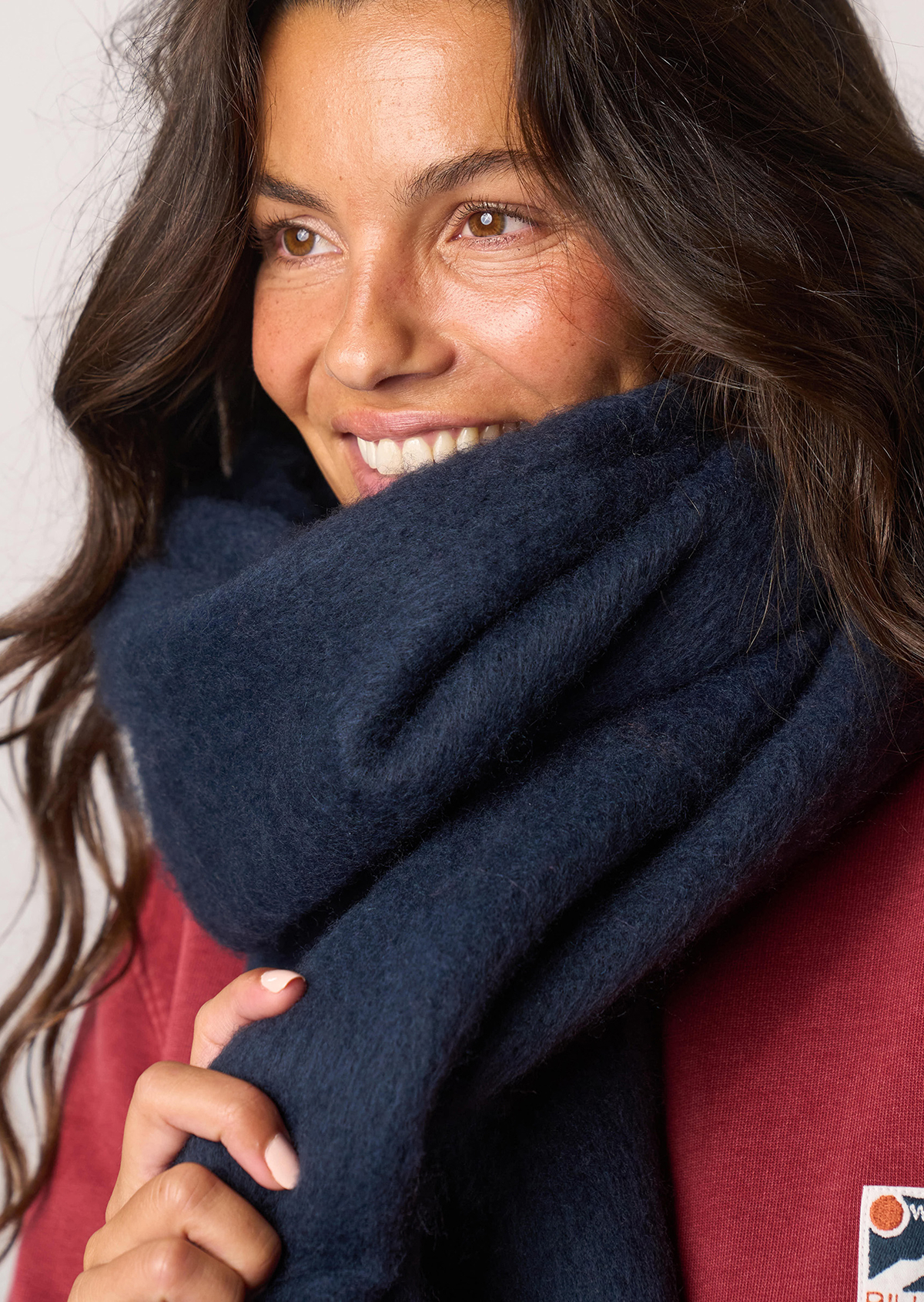 Grande écharpe à franges BILLYBELT Bleu