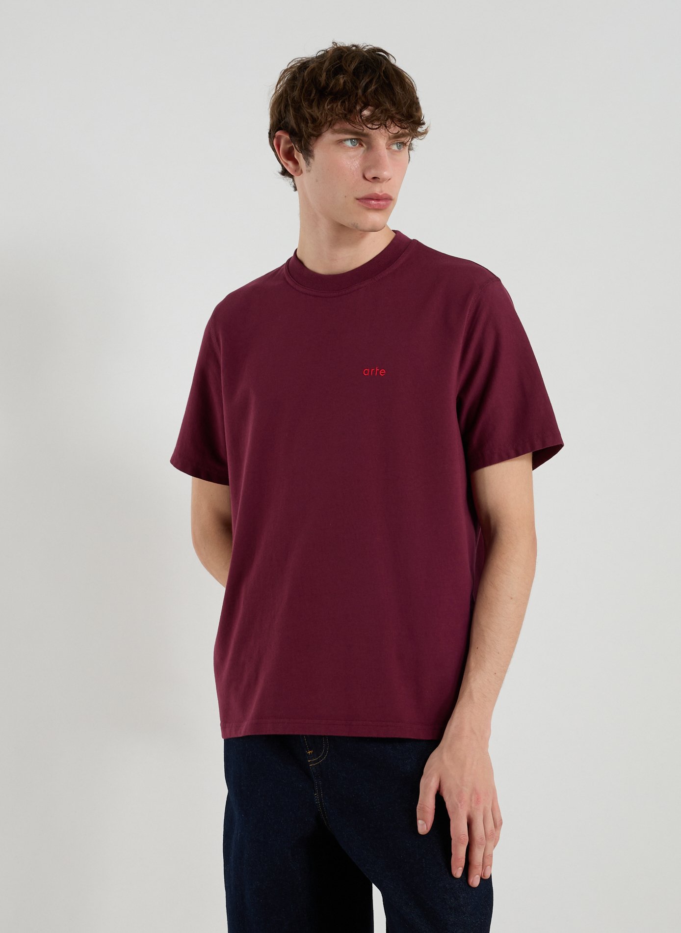 ARTE ANTWERP Cotton round-neck T-shirt Red