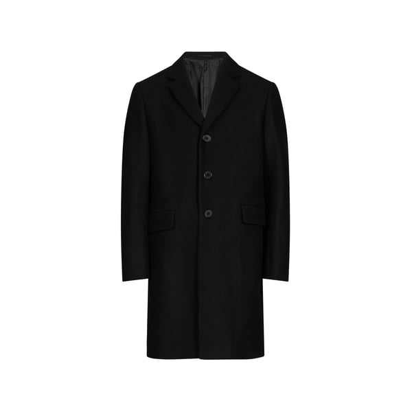 Manteau col tailleur en laine et cachemire mélangés Manteau col tailleur en laine et cachemire mélangés