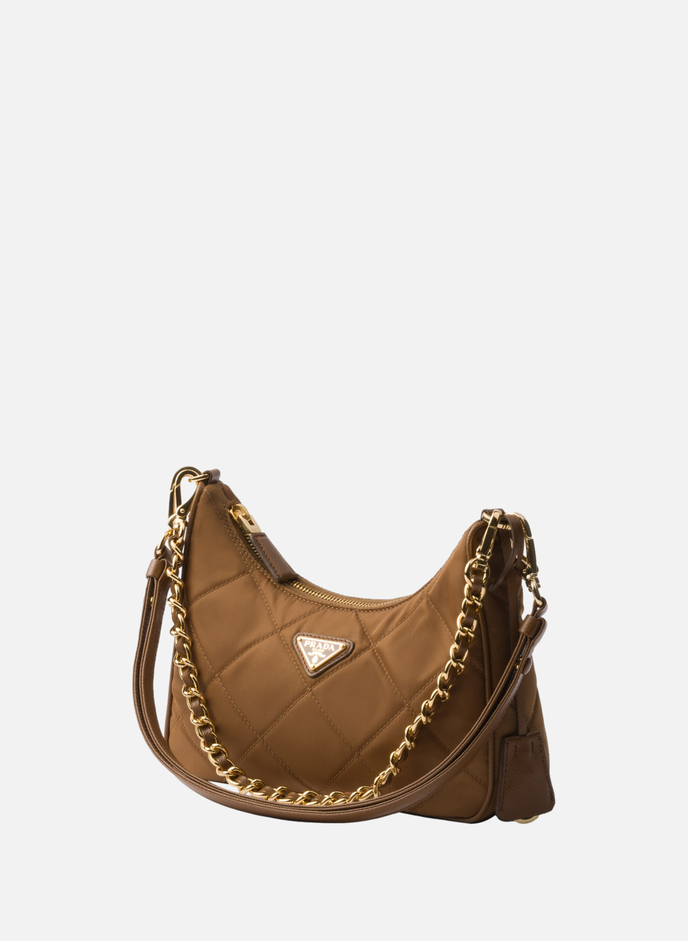 Mini sac prada re-edition 1995 chaîne en re-nylon PRADA Marron