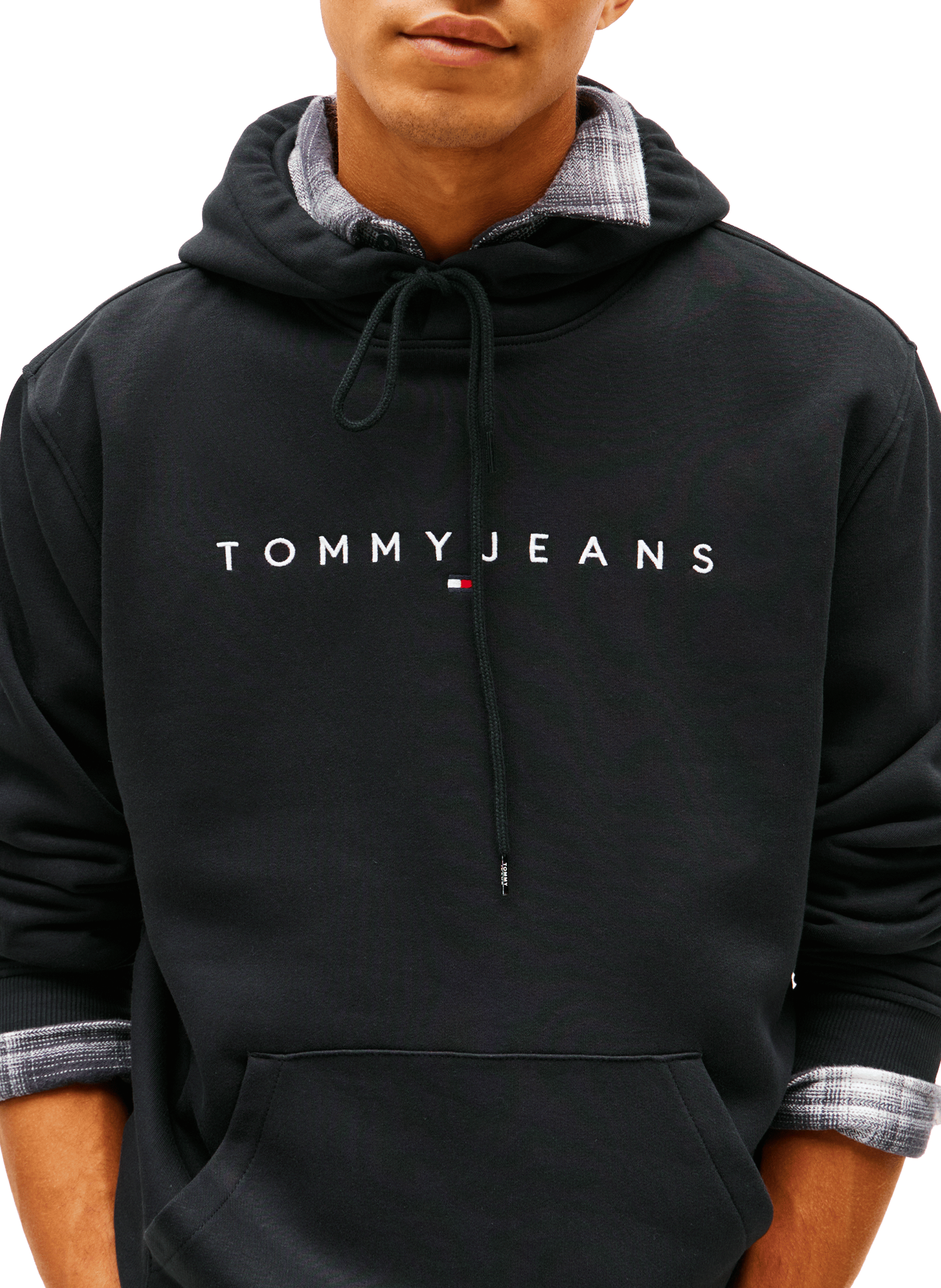 Hoodie with embroidered logo TOMMY HILFIGER Black