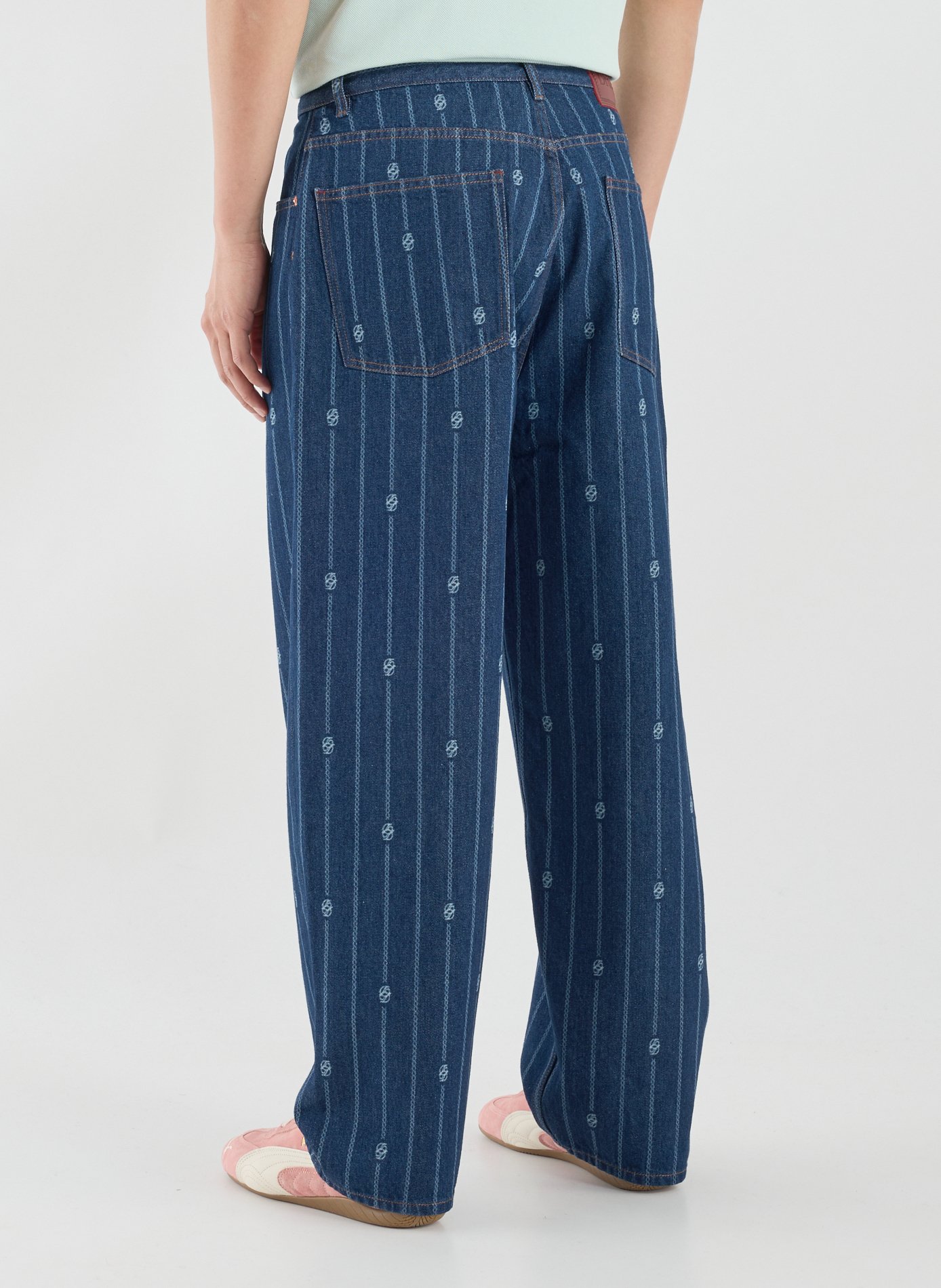 Oversized cotton jeans DROLE DE MONSIEUR Blue