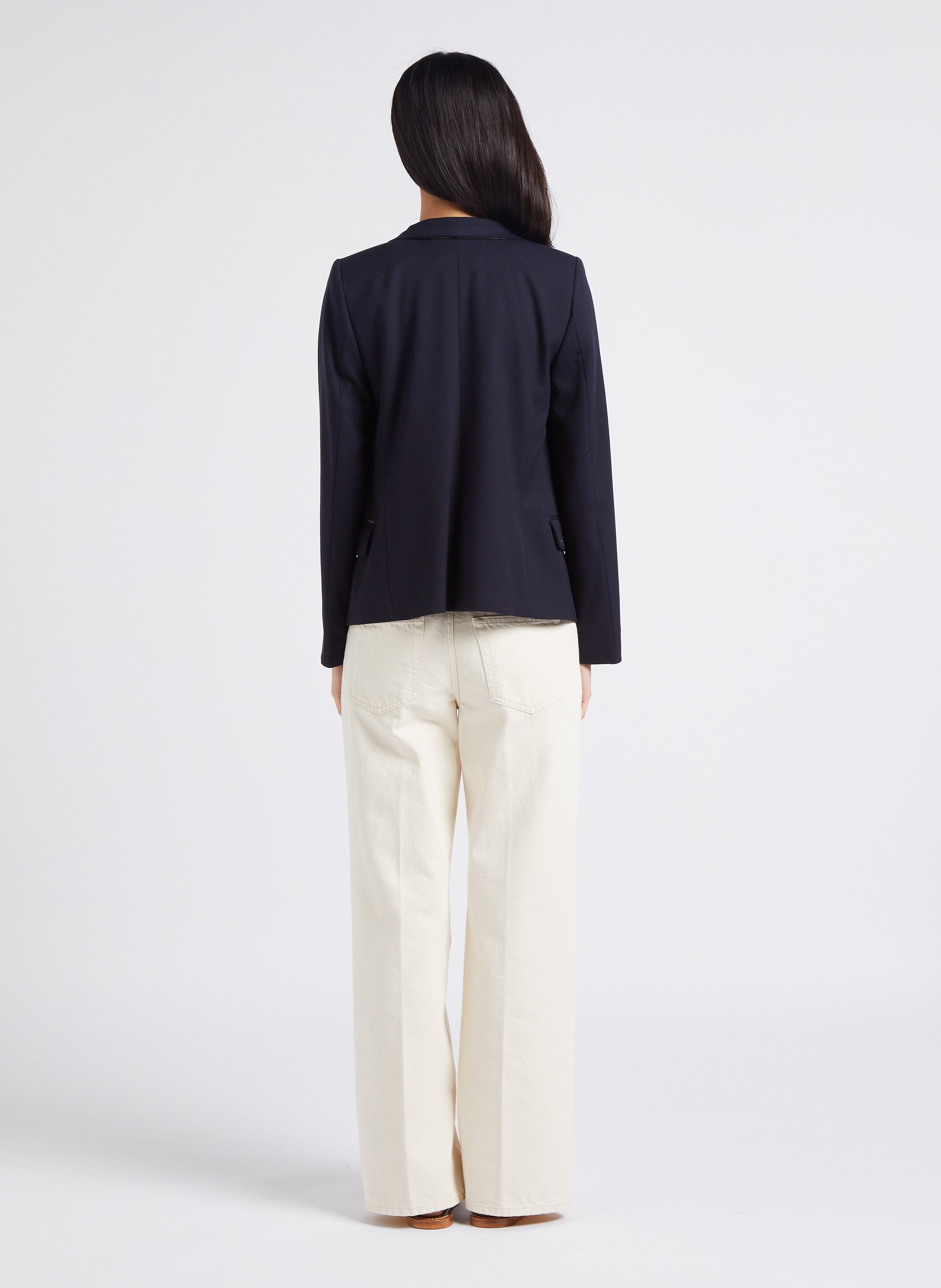 Tee-shirt col rond droit en coton sonoma AMERICAN VINTAGE Beige