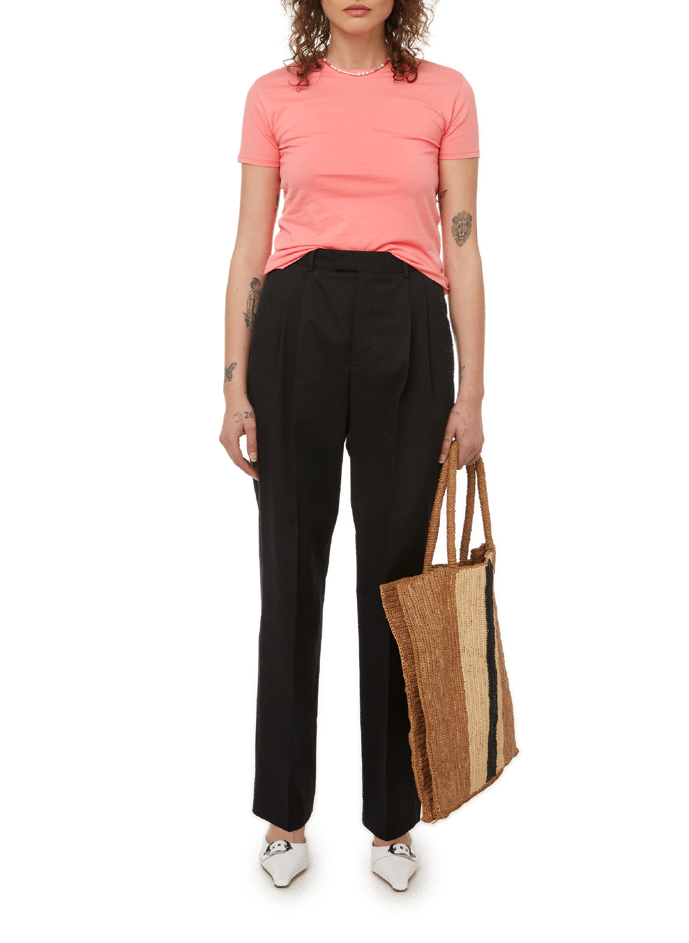 T-shirt Eqla col rond en coton SAISON 1865 Rose