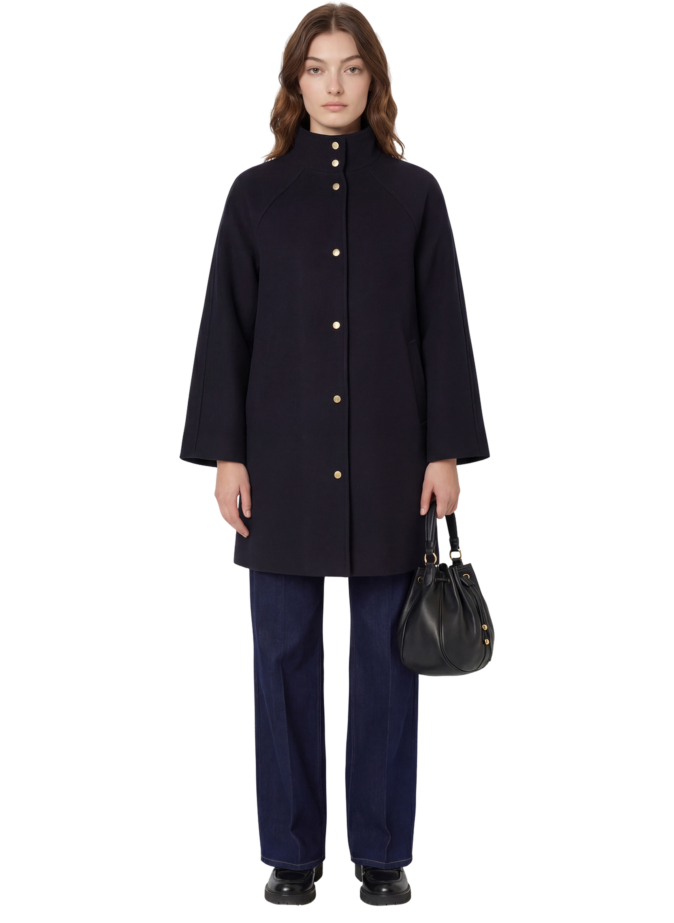 Manteau droit à col montant - malvina GERARD DAREL Bleu