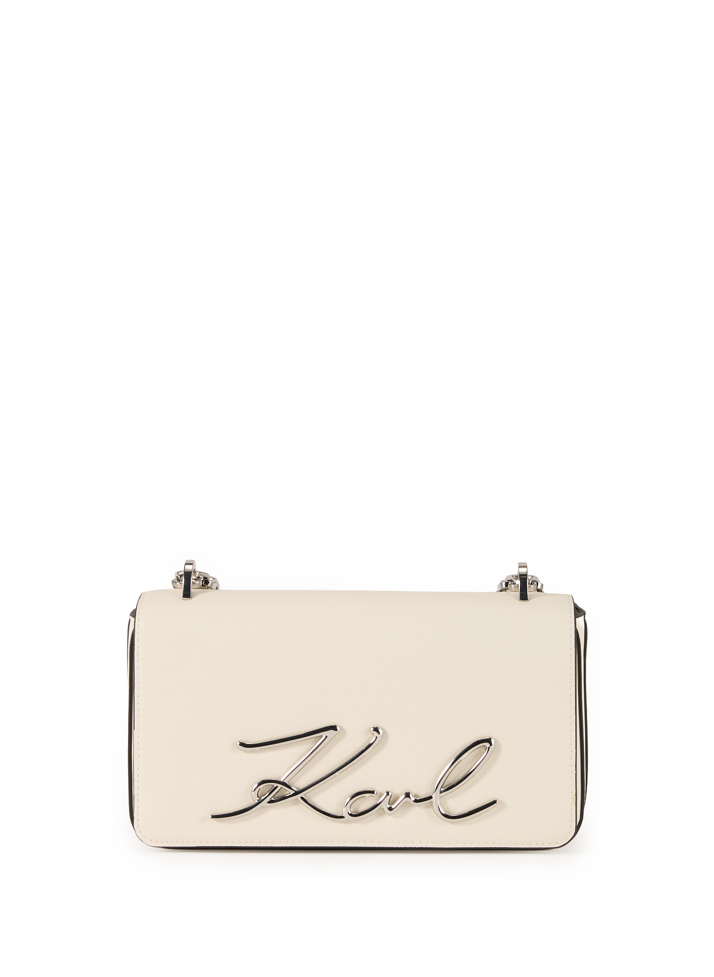 Leather Shoulder bag KARL LAGERFELD Beige