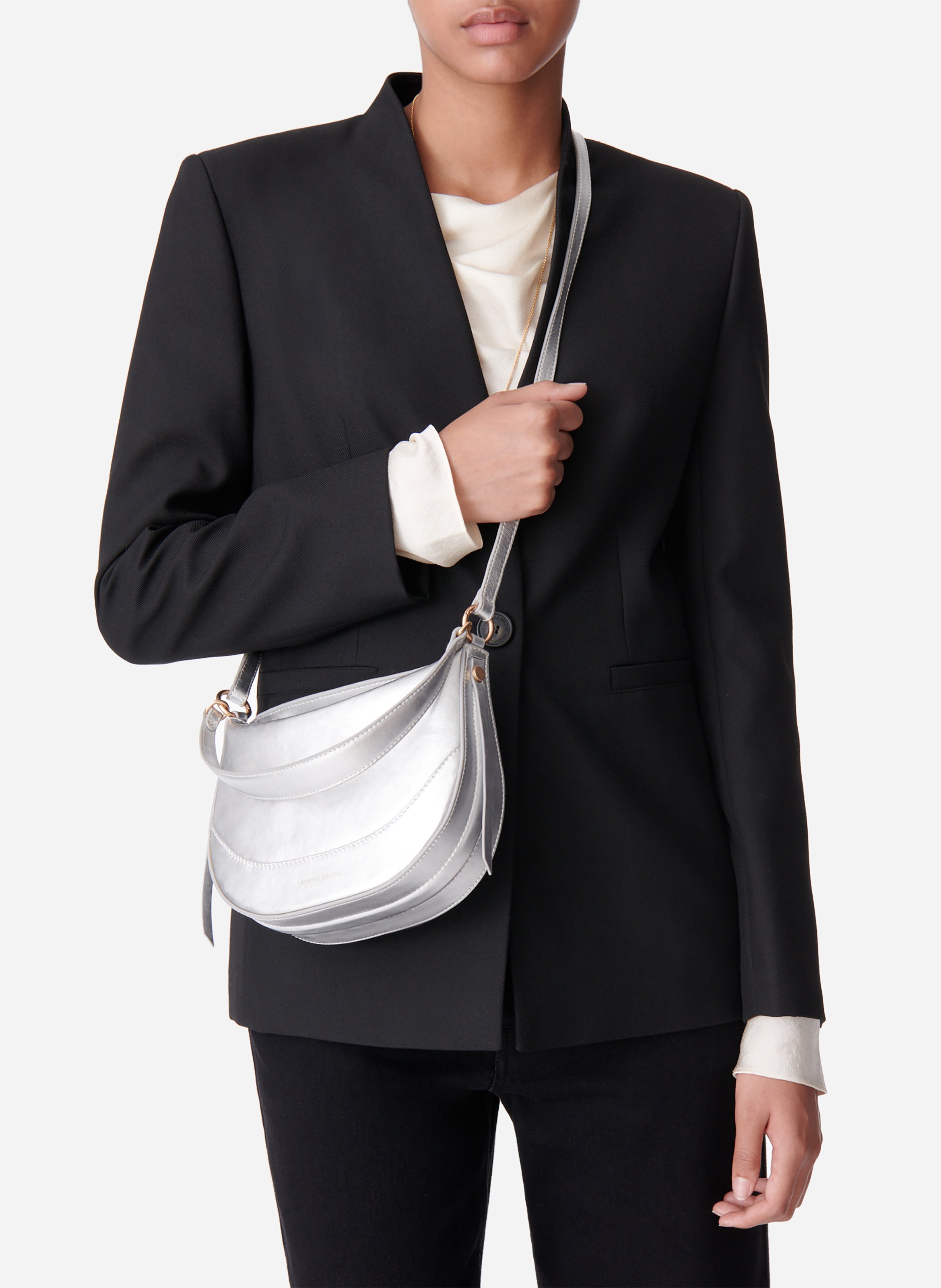 Petit sac daily en cuir VANESSA BRUNO Argent