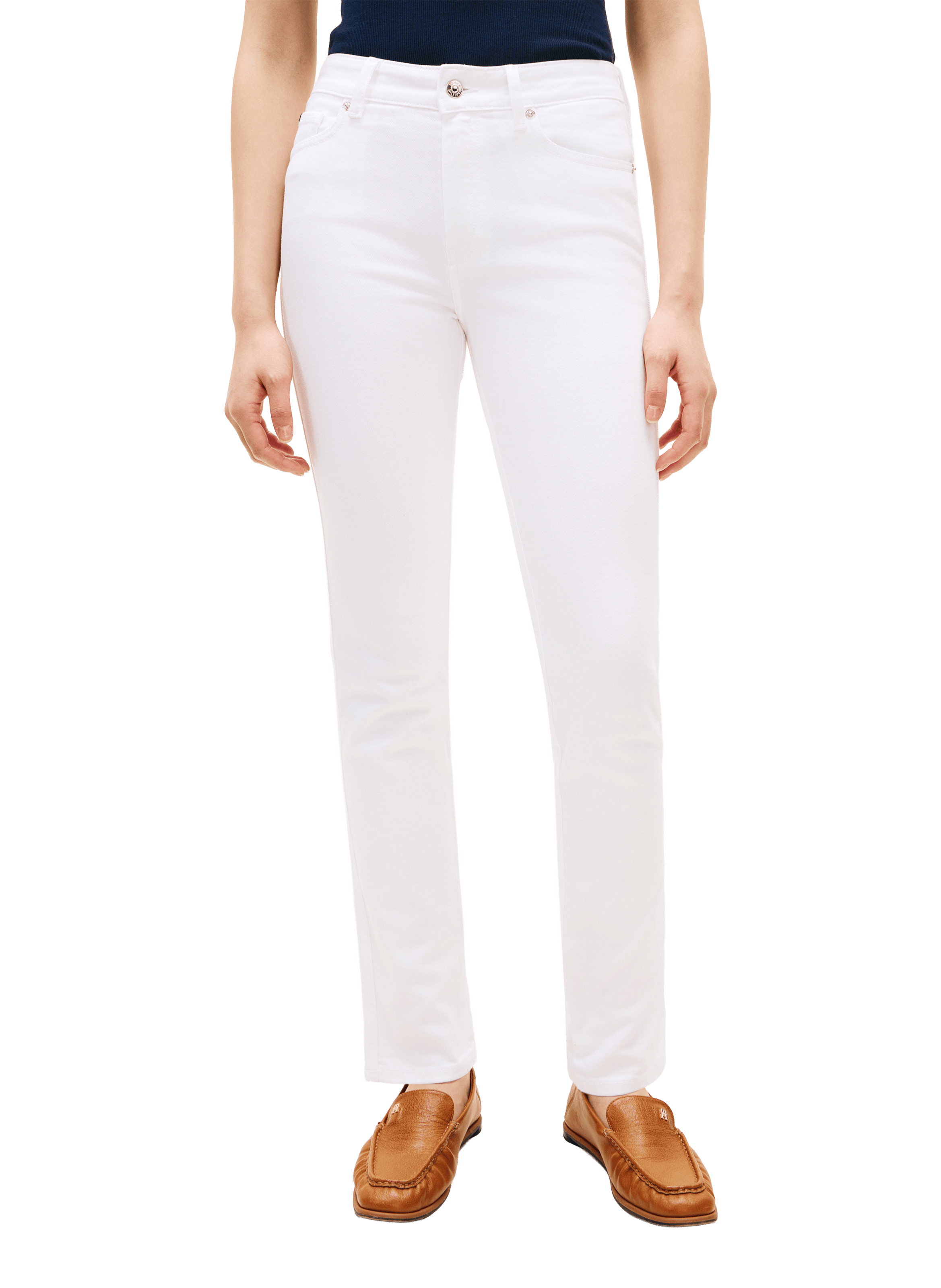 Jean slim en coton mélangé TOMMY HILFIGER Blanc