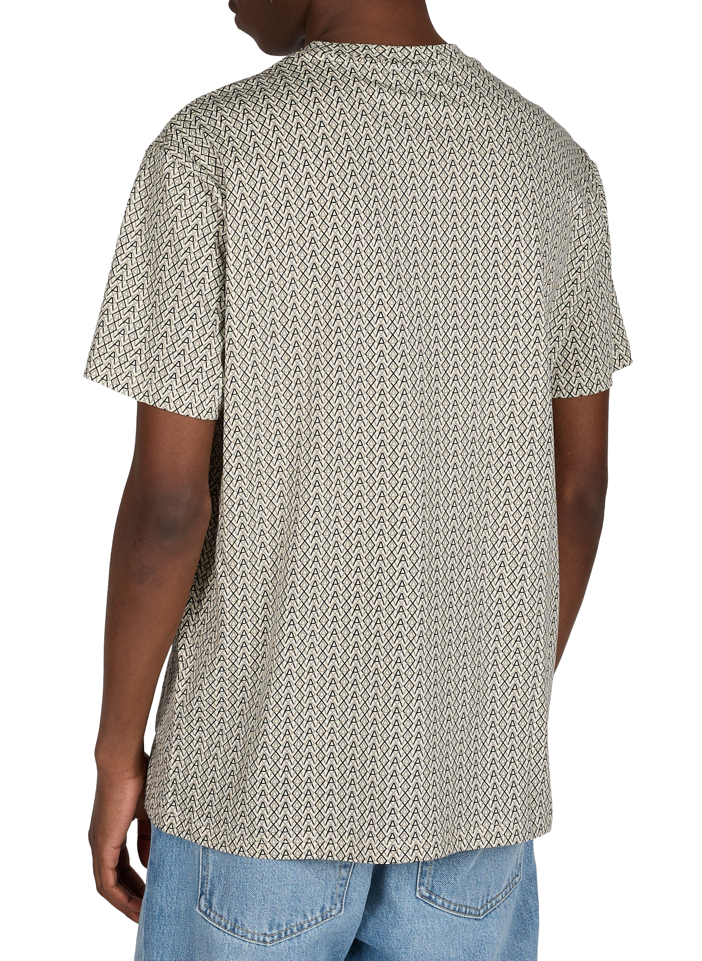 Biker-style cotton t-shirt ARMANI EXCHANGE Beige