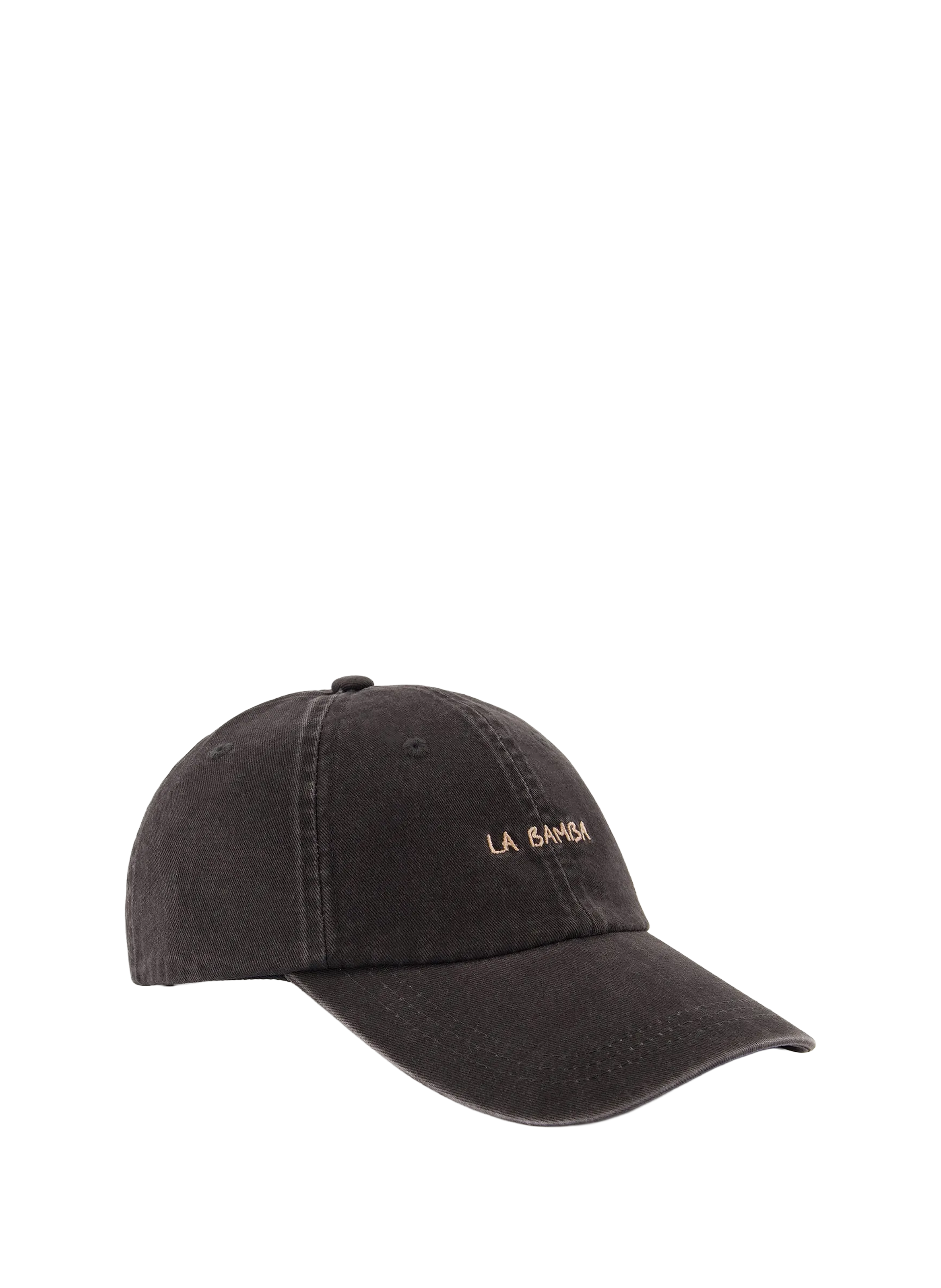 Cap Beaumont embroidered in cotton MAISON LABICHE Black