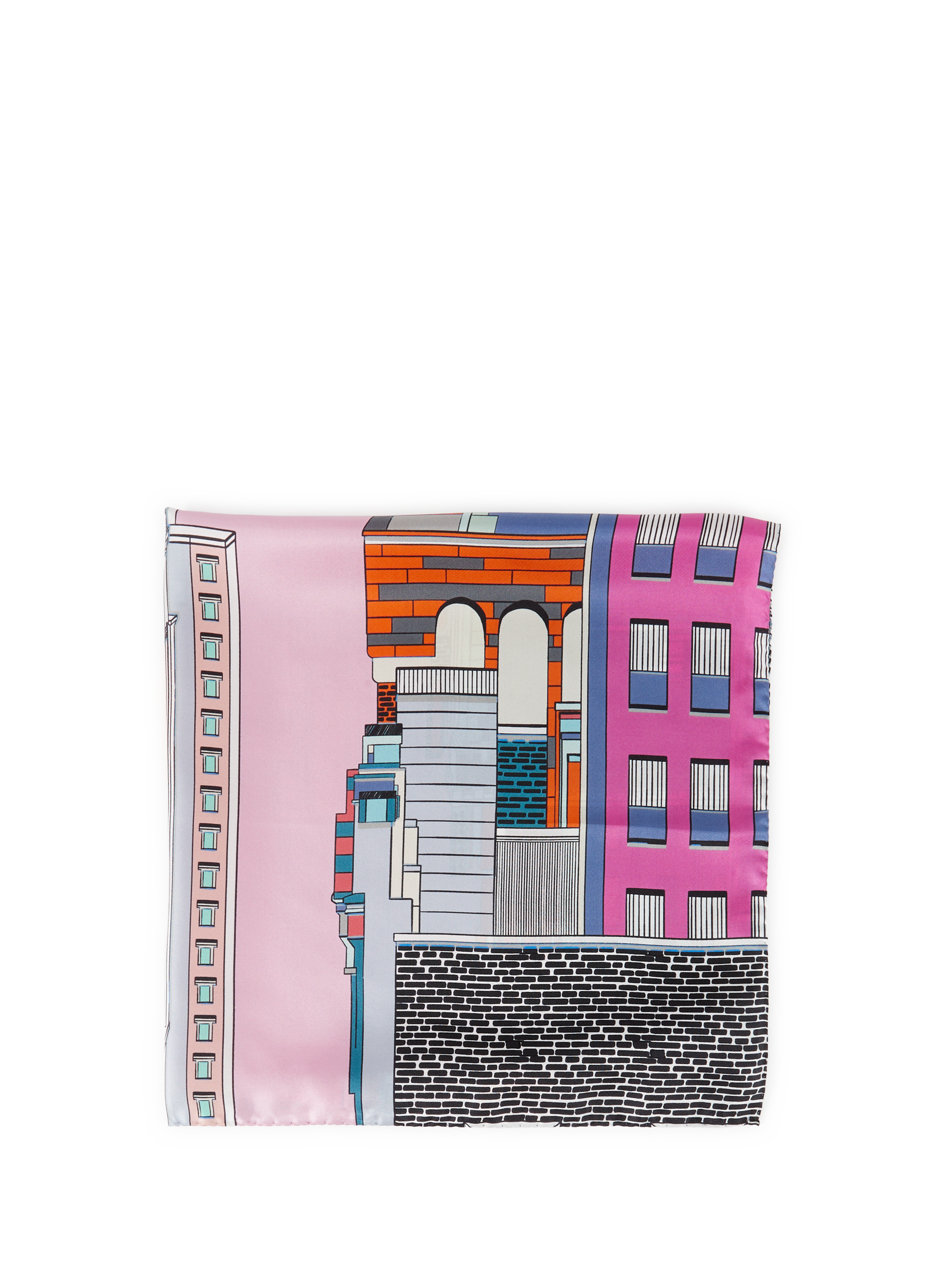 Printed silk scarf AU PRINTEMPS PARIS Multicolour