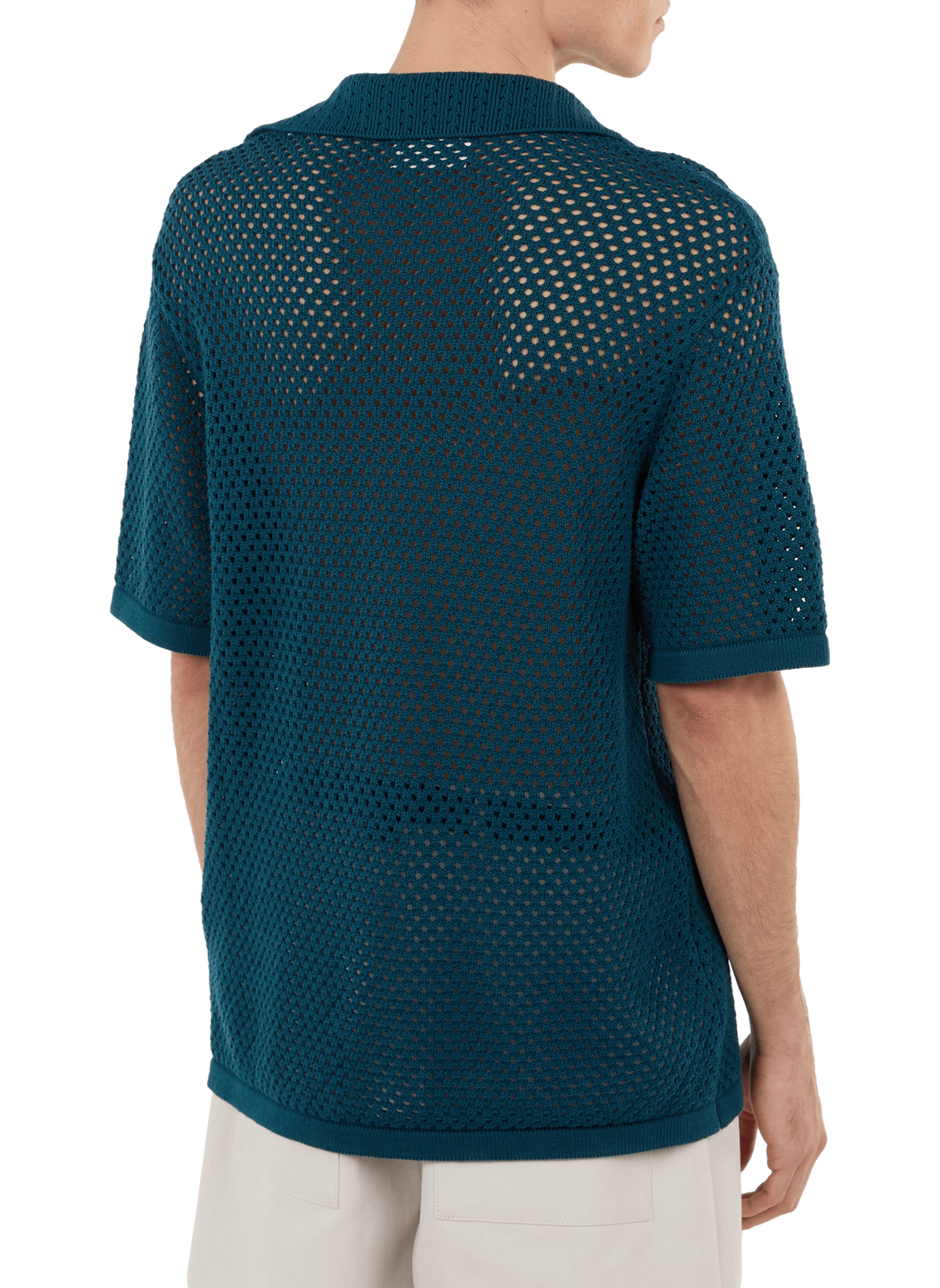 Short-sleeved cotton polo polo SAISON 1865 Blue