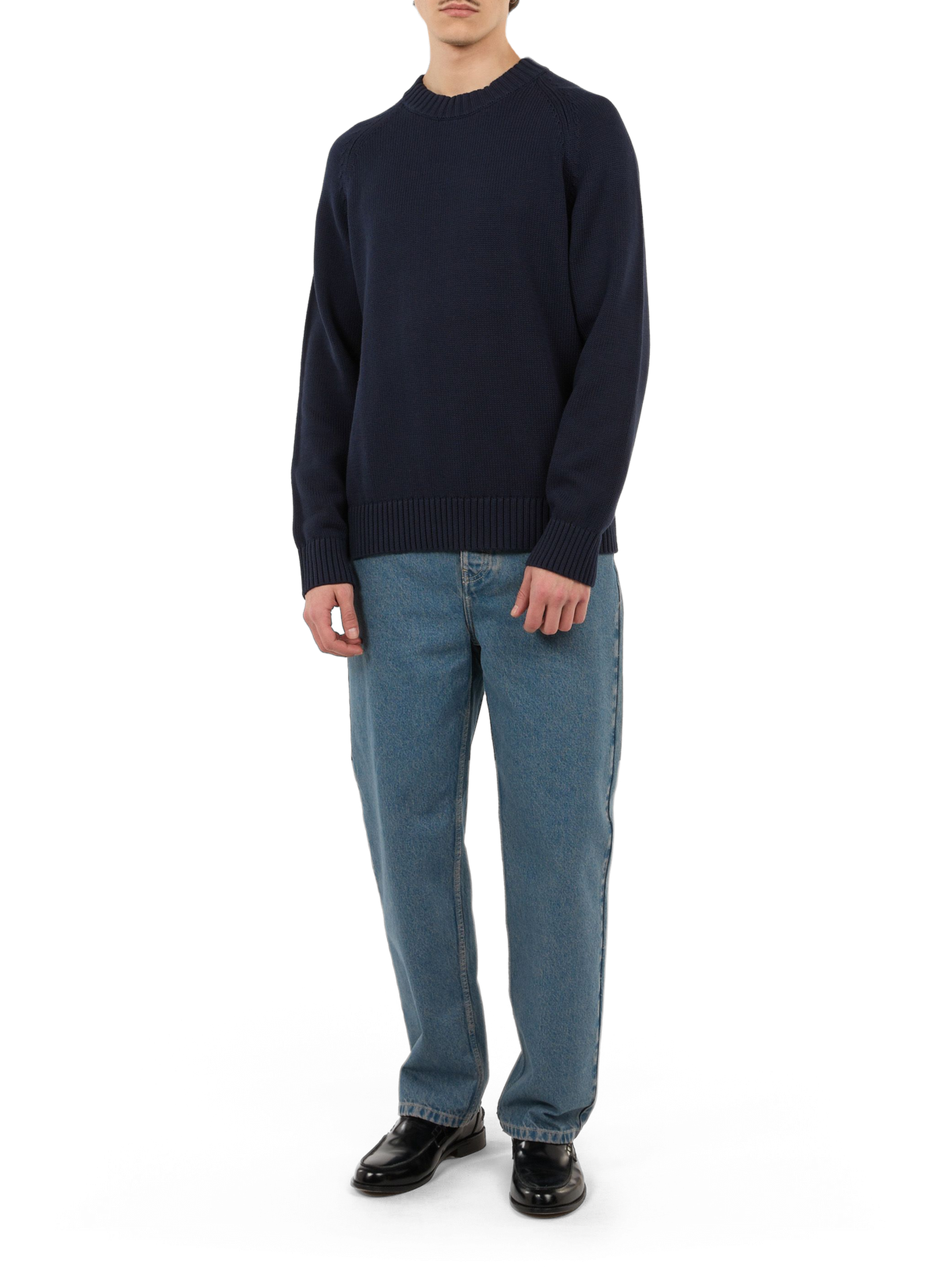 Pull Pann en maille en coton Bleu