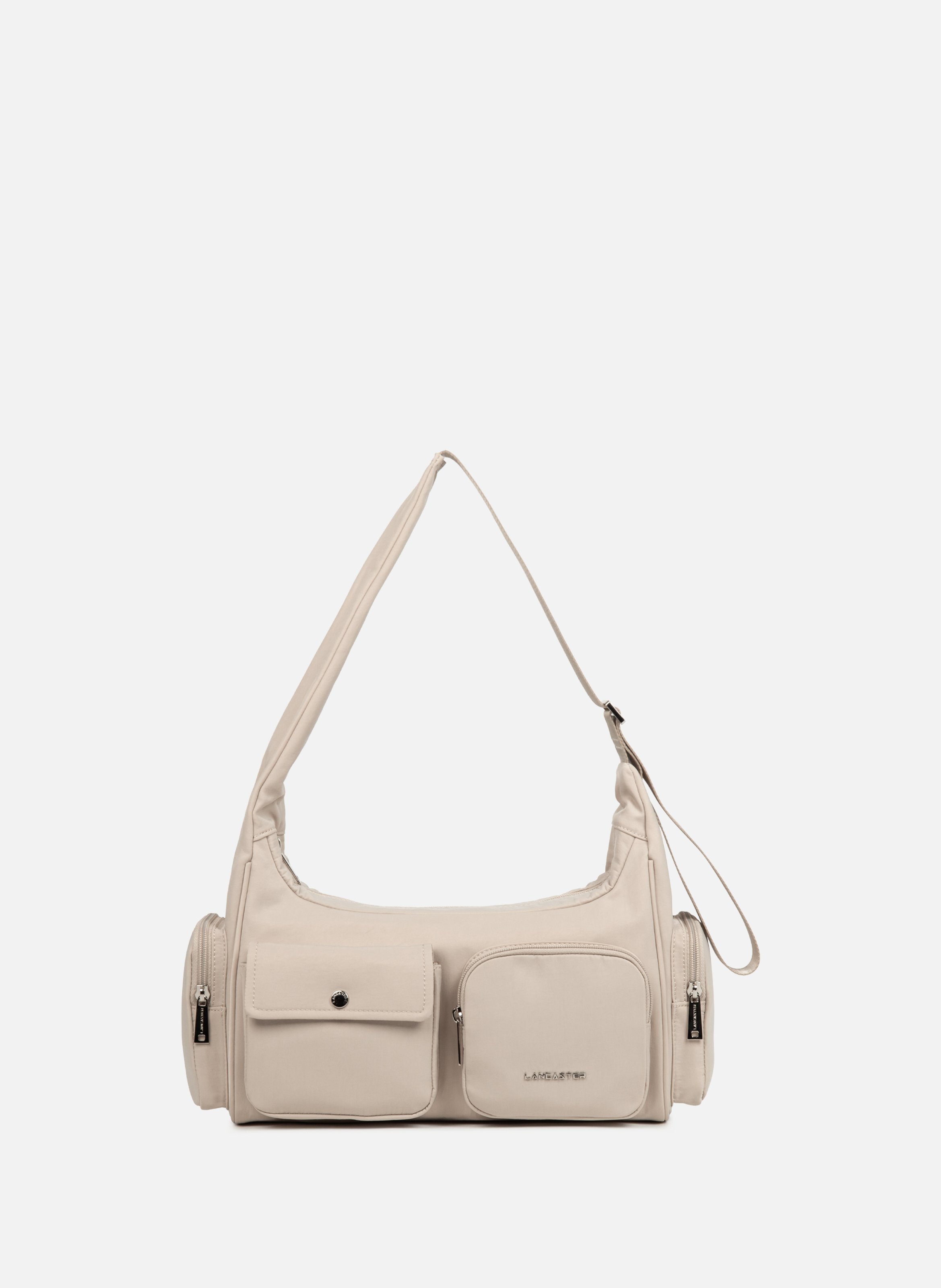 Sac besace - basic pocket  Beige fumé