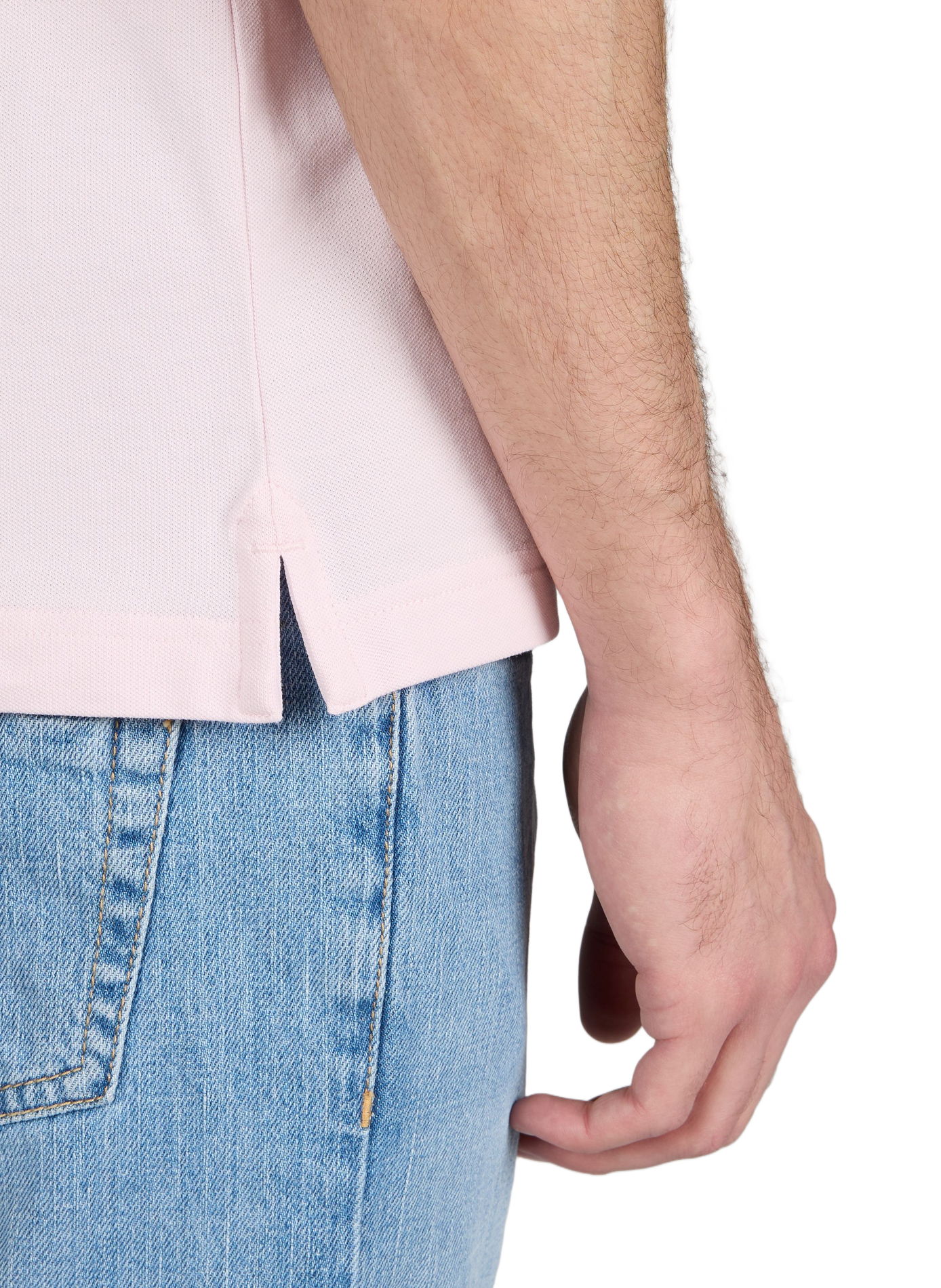 Short-sleeved polo shirt in blended cotton EDEN PARK Pink