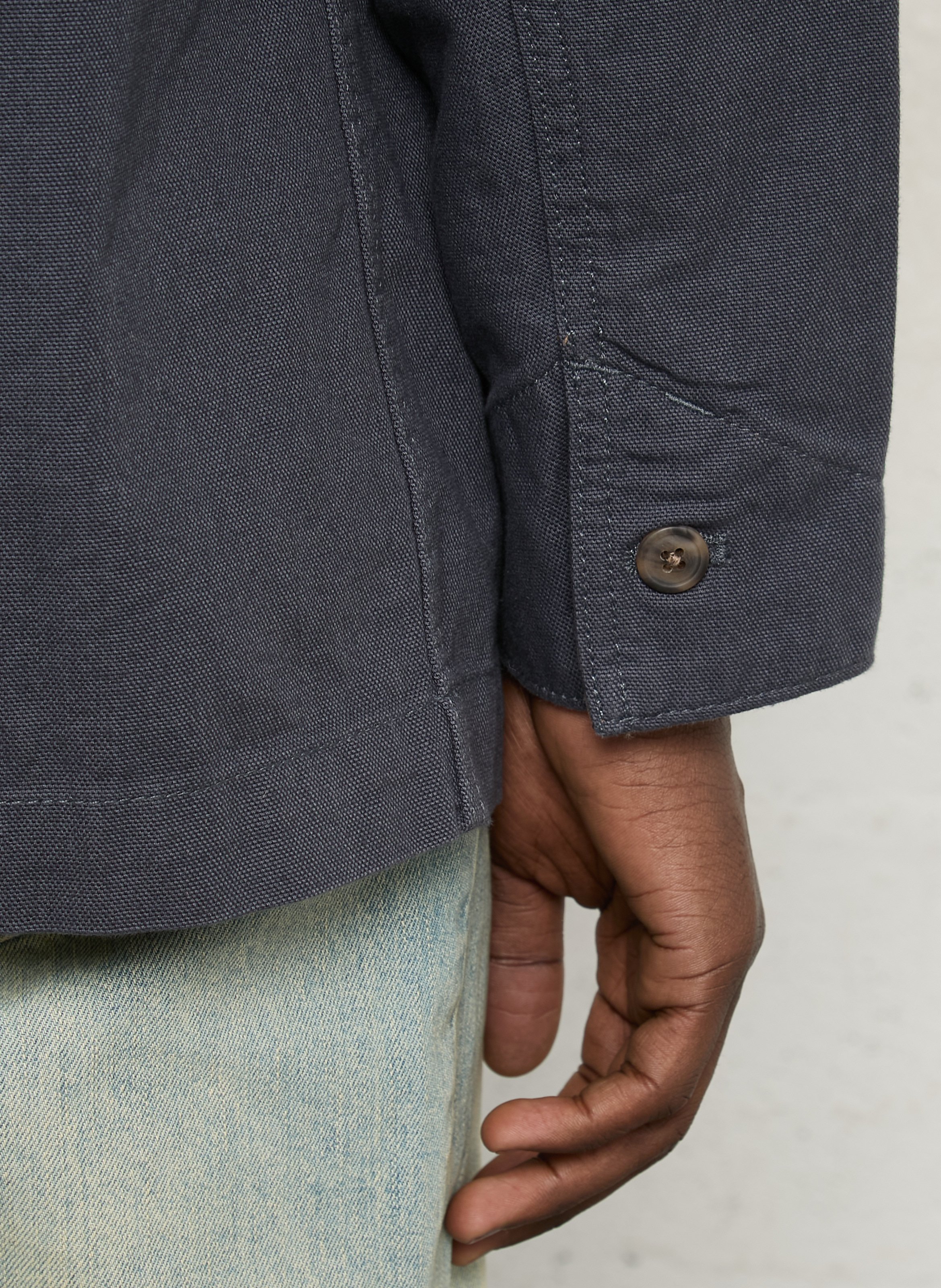 Veste droite col classique en coton bio PATAGONIA Noir