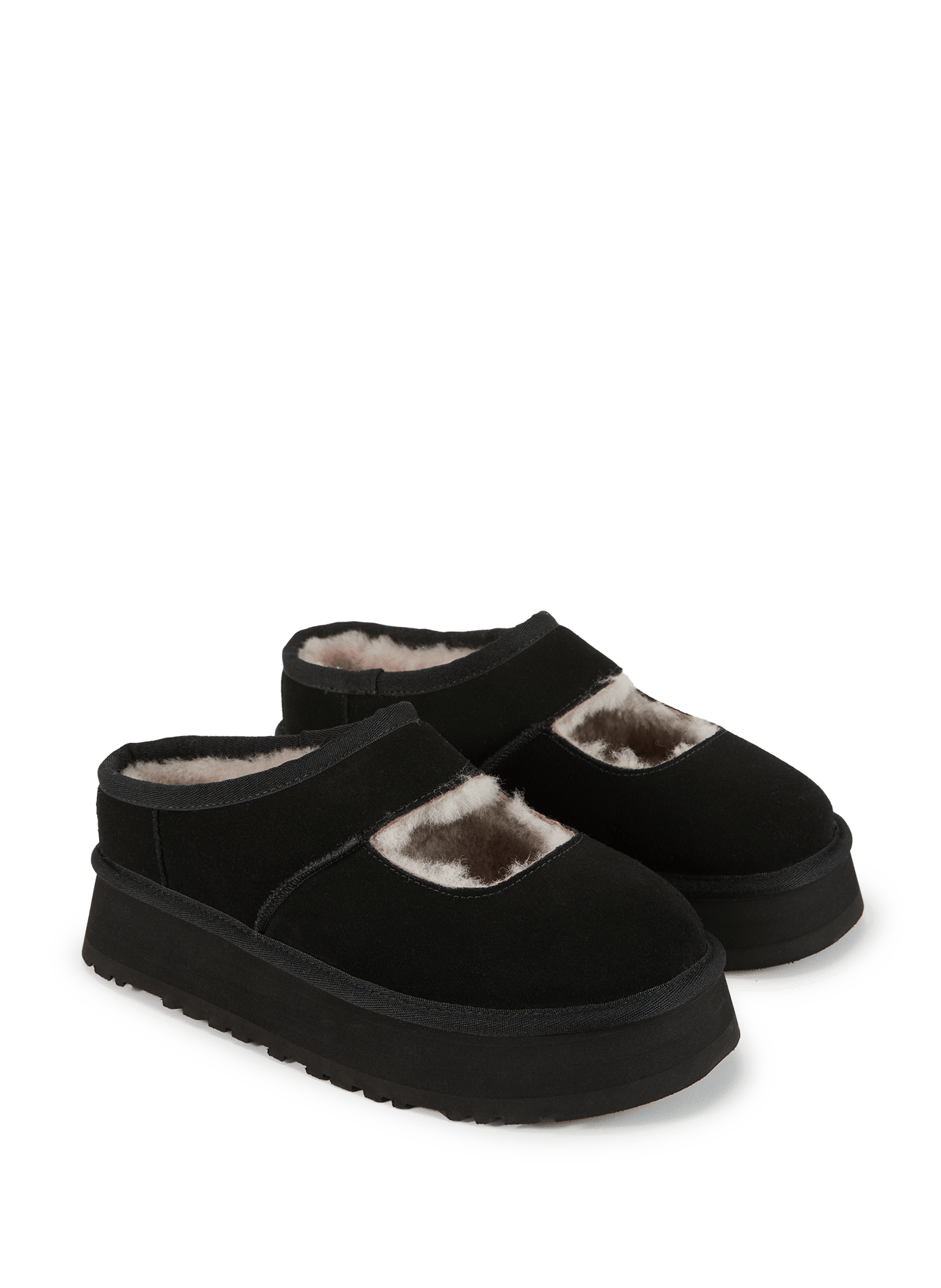 Mary Jane cow leather slippers UGG Black