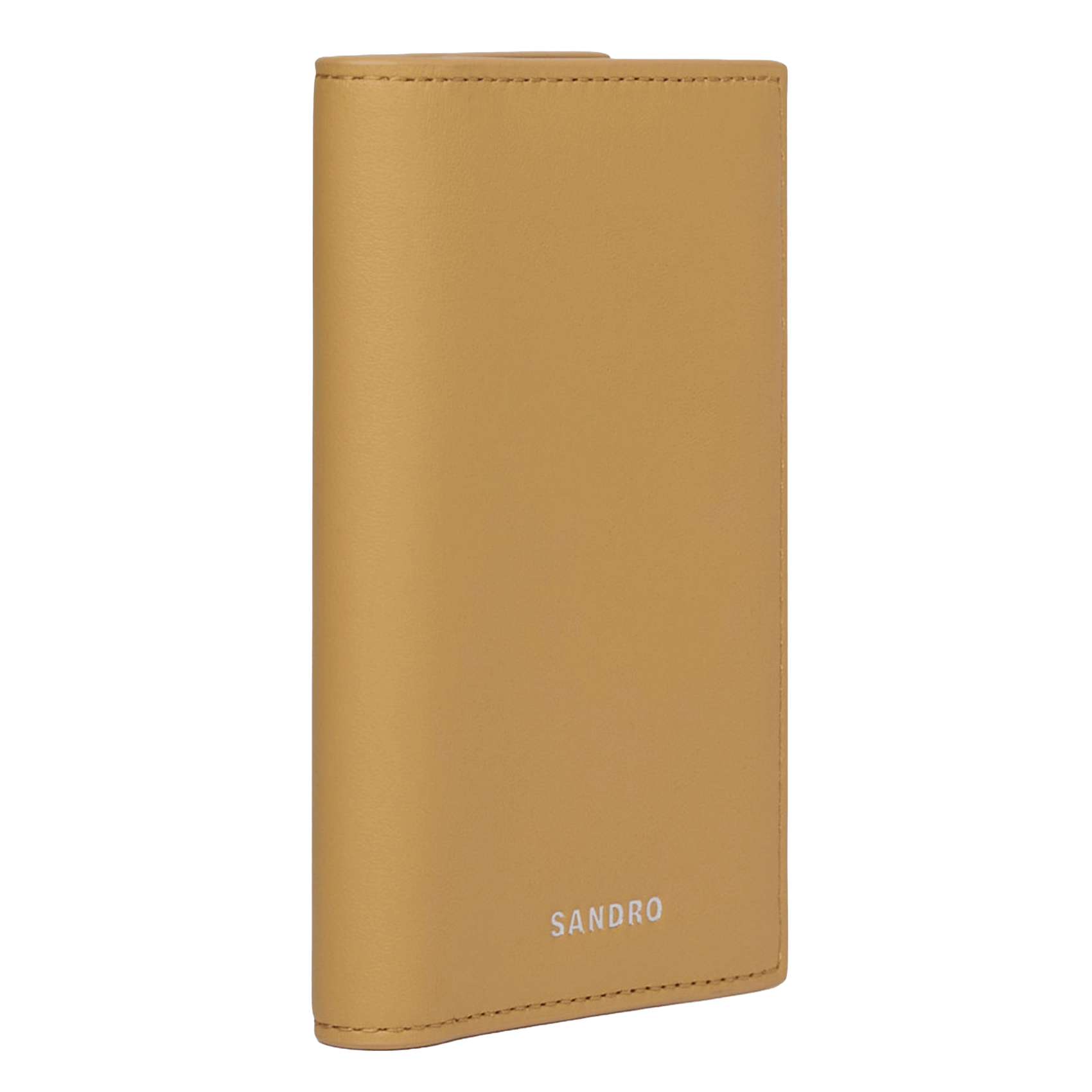 Porte-cartes en cuir grainé SANDRO Beige